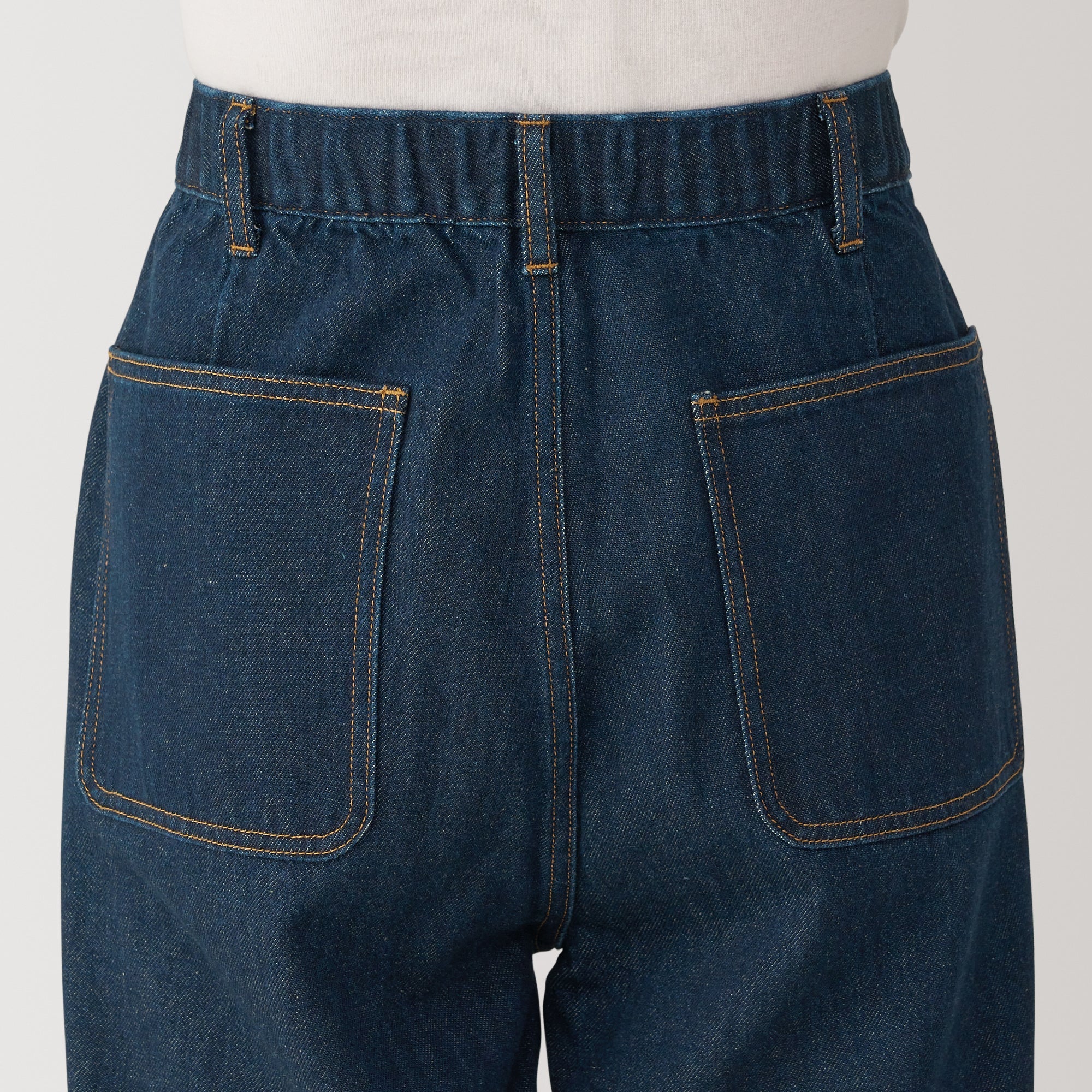 Men's Kapok Blend Denim Wide Pants - Image 8