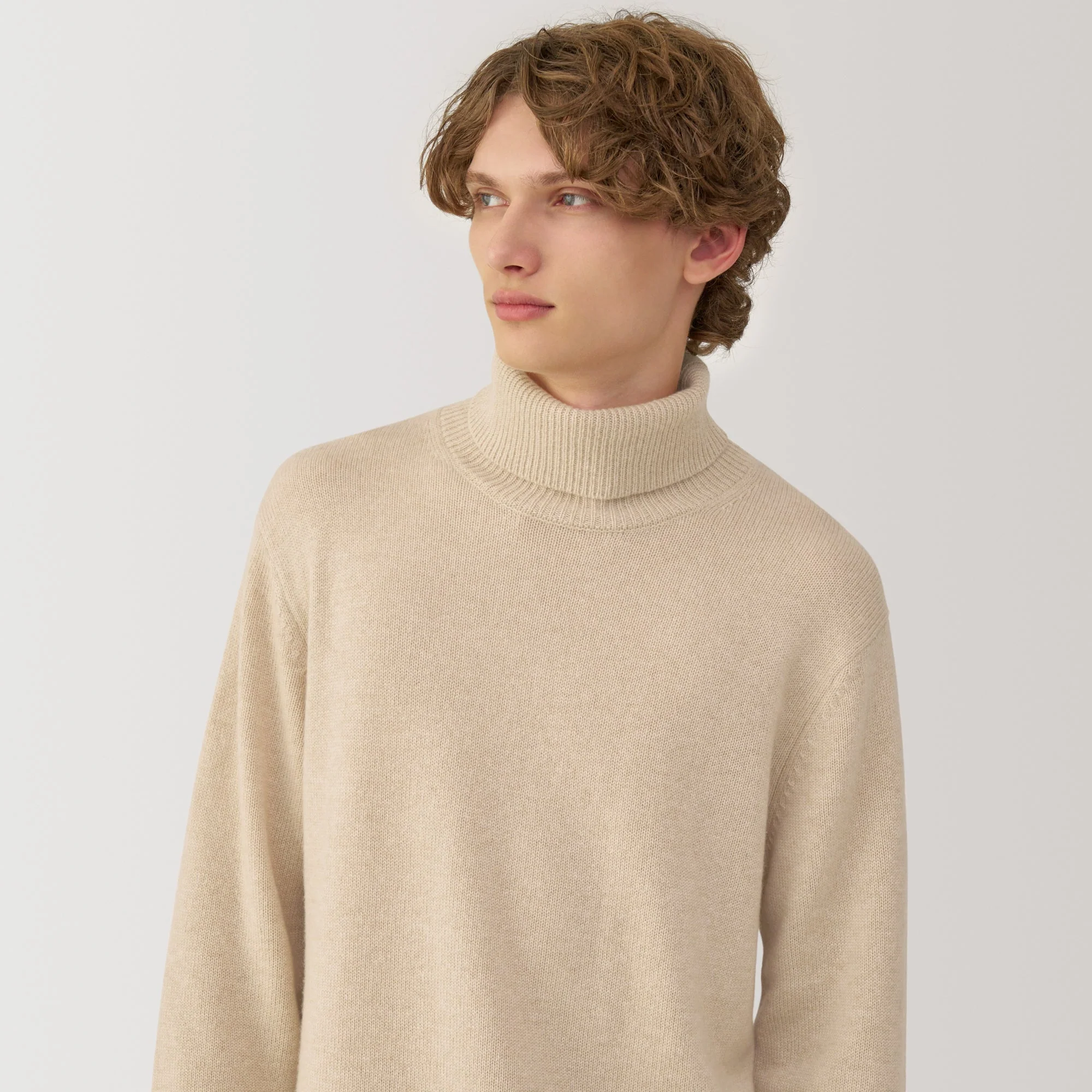 Labo Men's Natural Cashmere Turtleneck Sweater - Image 14