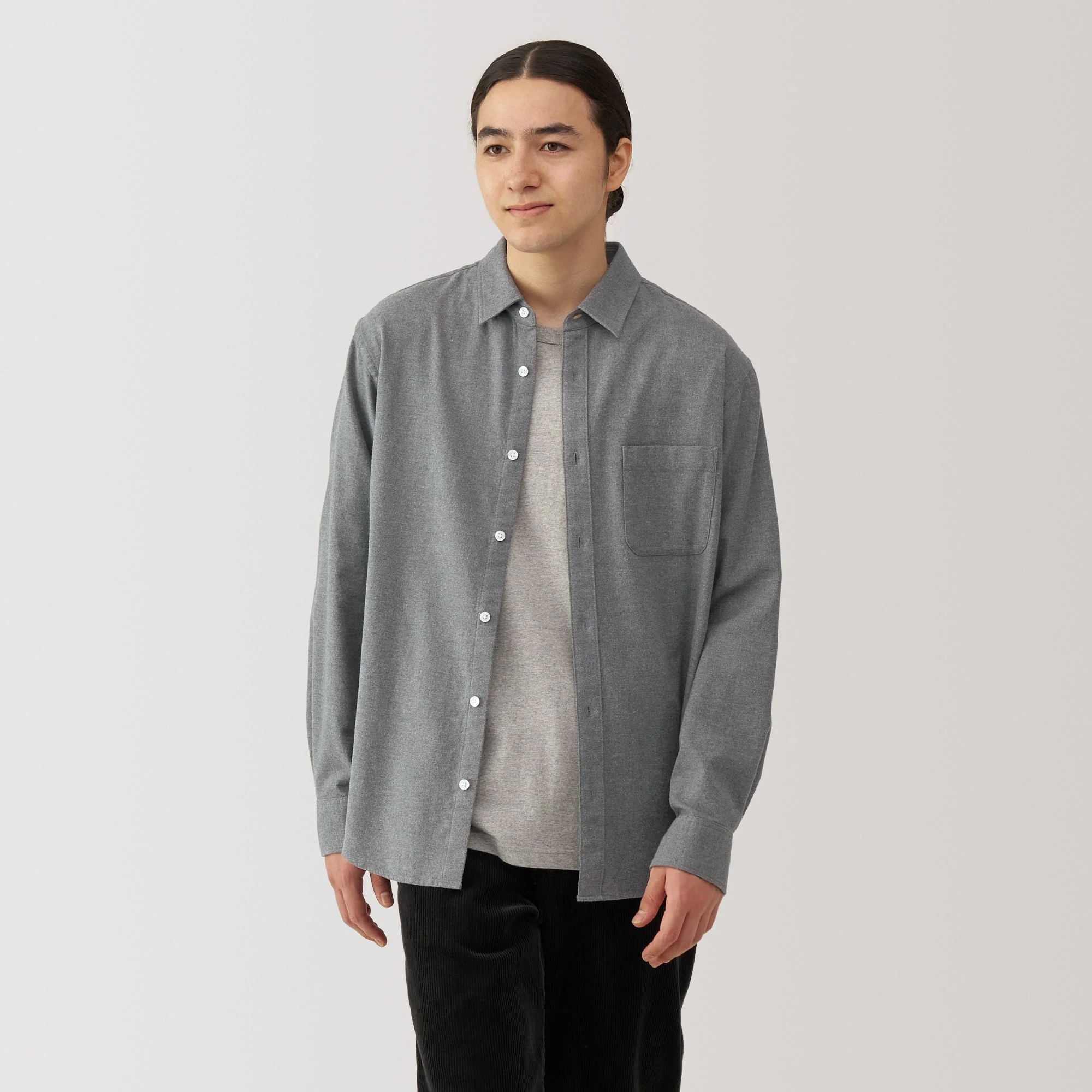Men's Reclaimed Cotton Blend Flannel Long Sleeve Shirt - Image 3