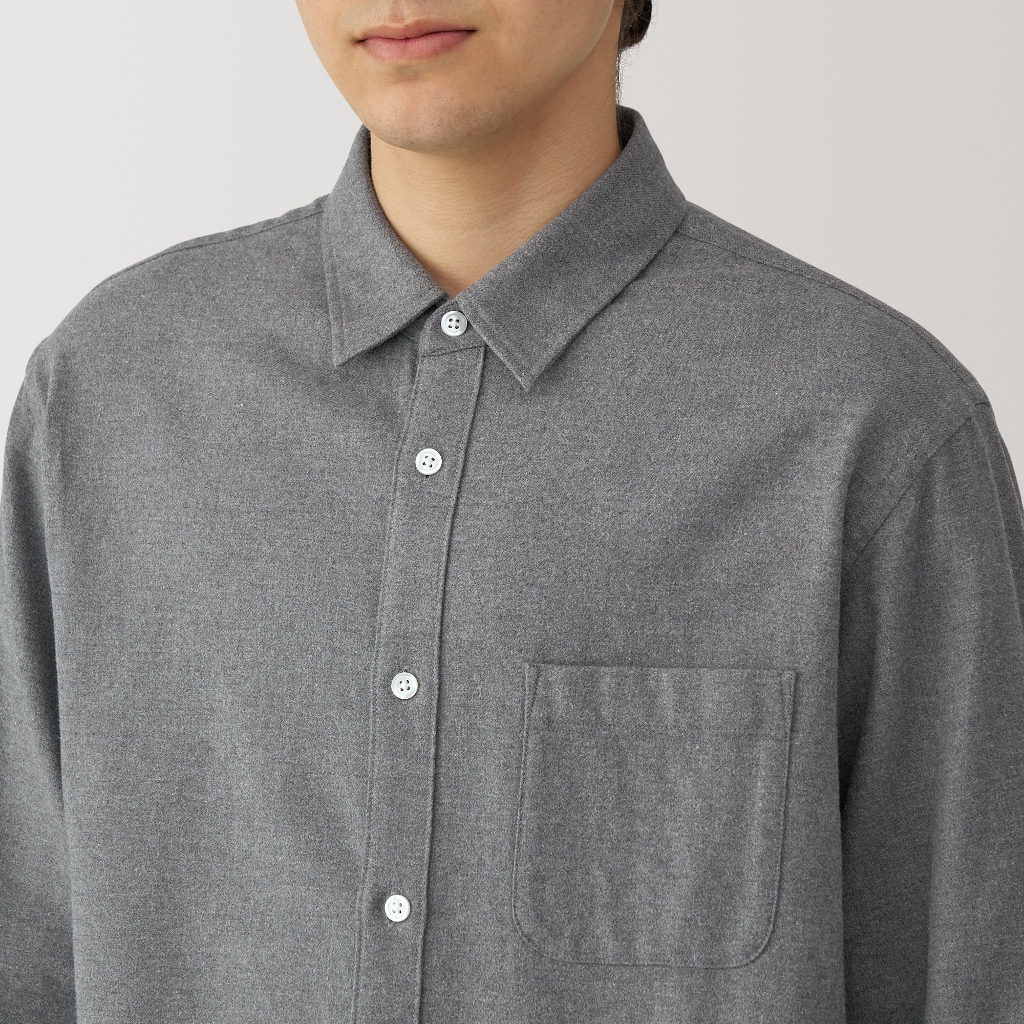 Men's Reclaimed Cotton Blend Flannel Long Sleeve Shirt - Image 7