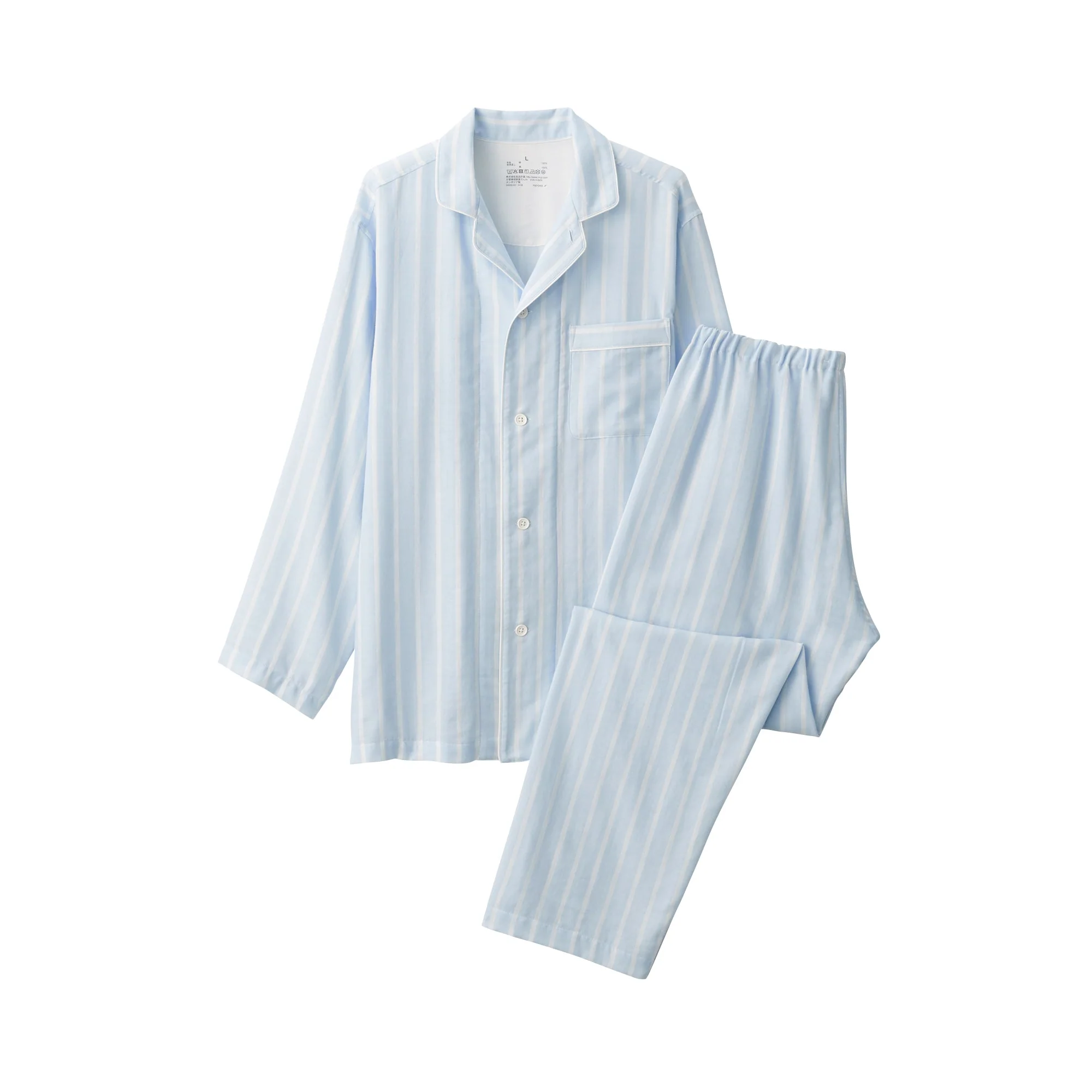 Men's Side Seamless Double Gauze Pajamas - Image 38