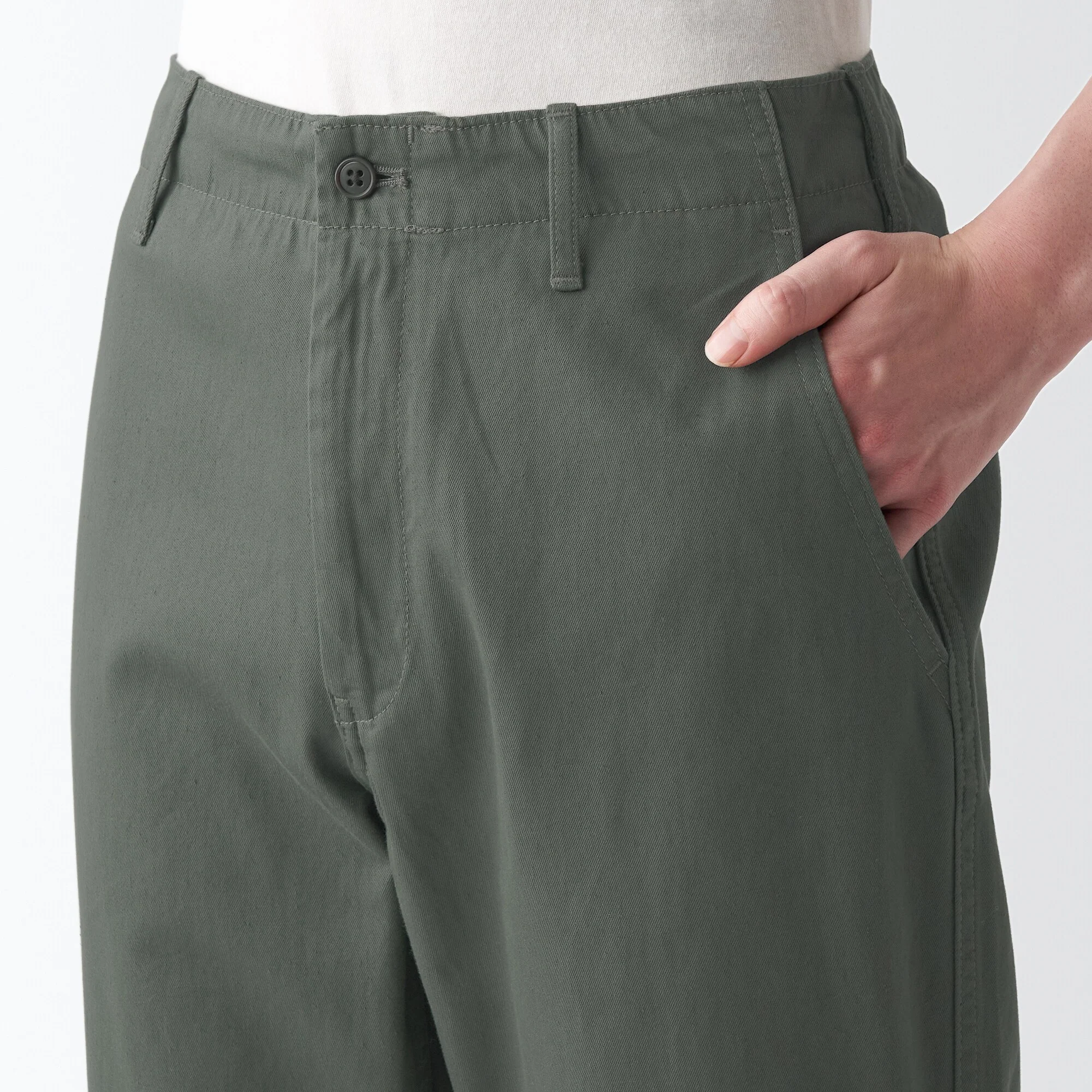 Men's Slub Yarn Chino Regular Pants (L 30inch / 76cm) - Image 25