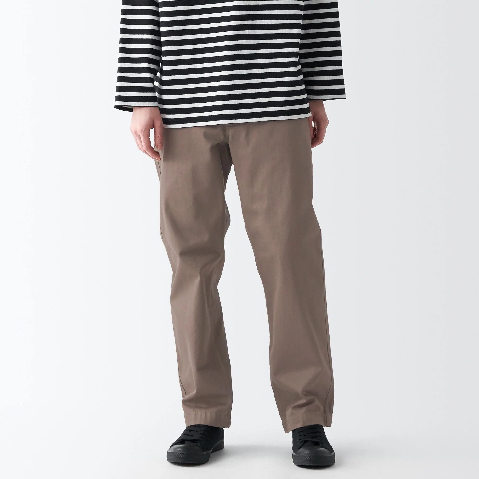 Men's Slub Yarn Chino Regular Pants (L 30inch / 76cm) - Image 3