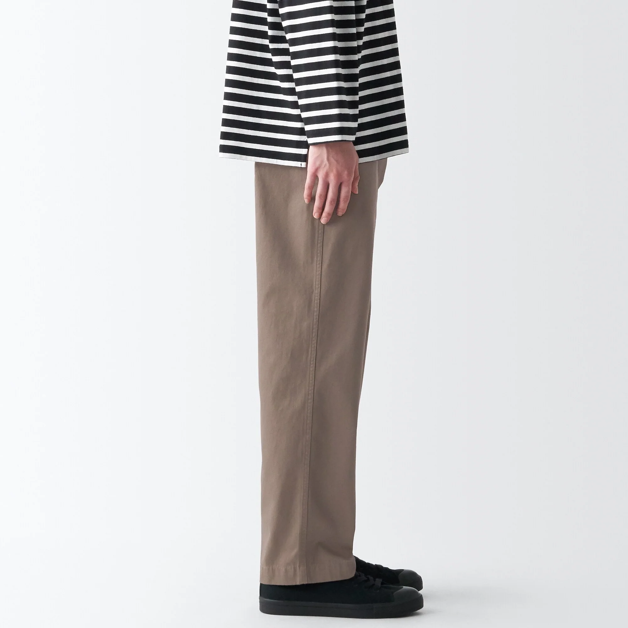 Men's Slub Yarn Chino Regular Pants (L 30inch / 76cm) - Image 5