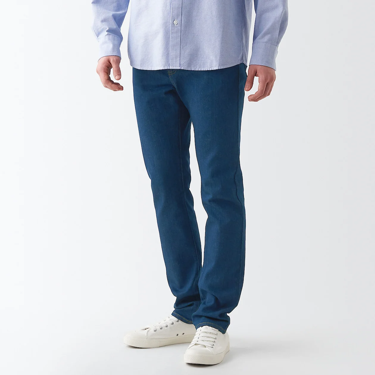 Men's Stretch Denim Slim Pants Blue (L 32inch / 82cm) - Image 3