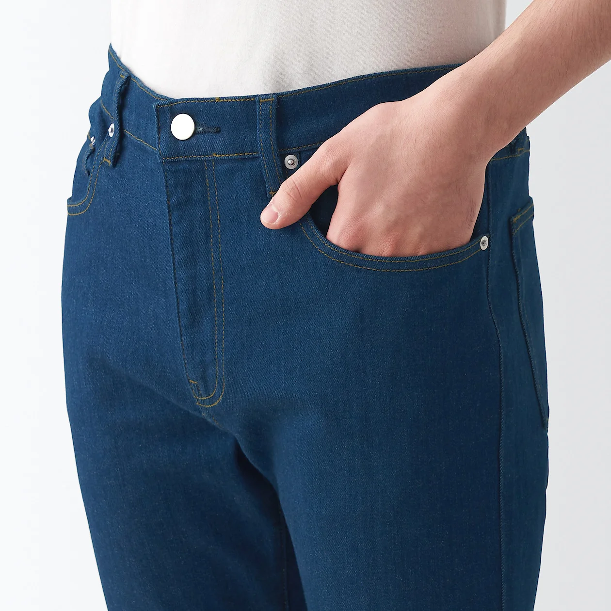 Men's Stretch Denim Slim Pants Blue (L 32inch / 82cm) - Image 7