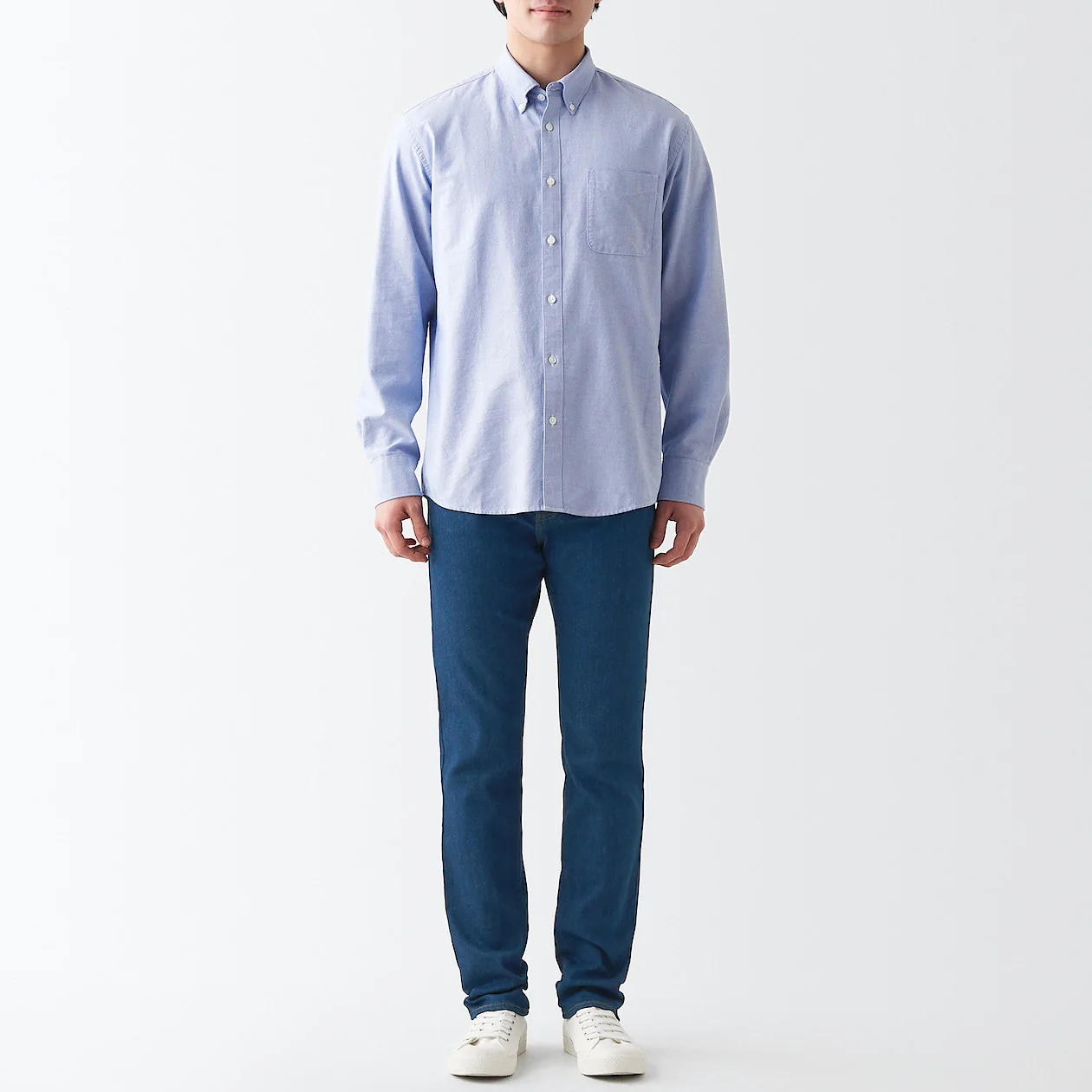 Men's Stretch Denim Slim Pants Blue (L 30inch / 76cm) - Image 4