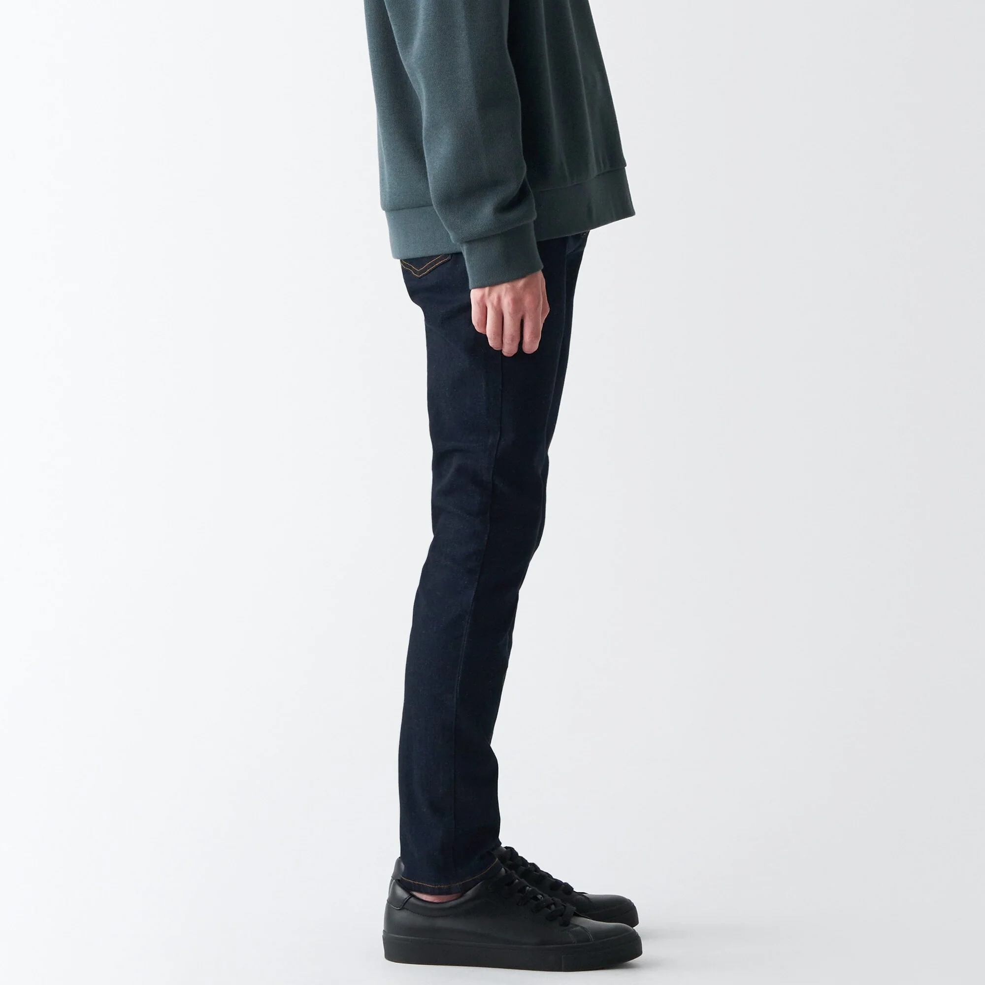 Men's Super Stretch Denim Skinny Pants Dark Navy (L 30inch / 76cm) - Image 5