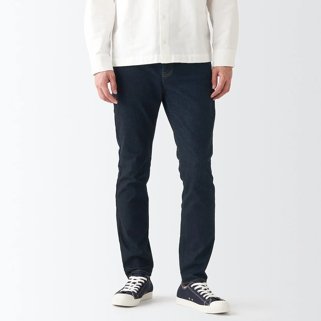 Men's Super Stretch Denim Skinny Pants Dark Navy (L 30inch / 76cm) - Image 3