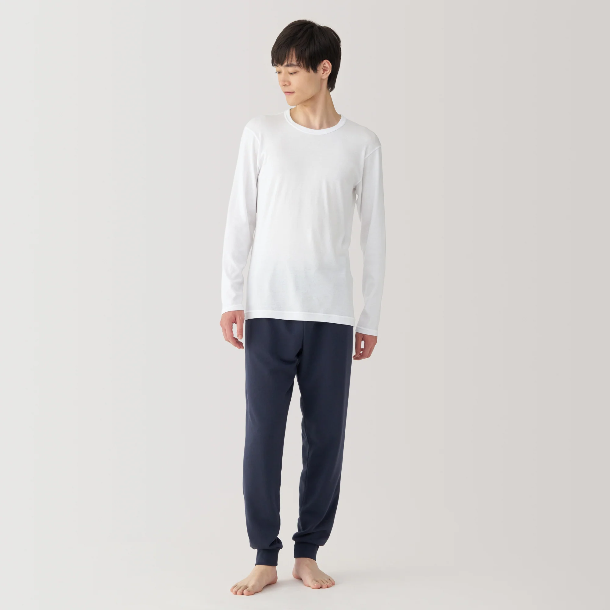 Men's Warm Cotton Crew Neck Long Sleeve T-Shirt - Image 11