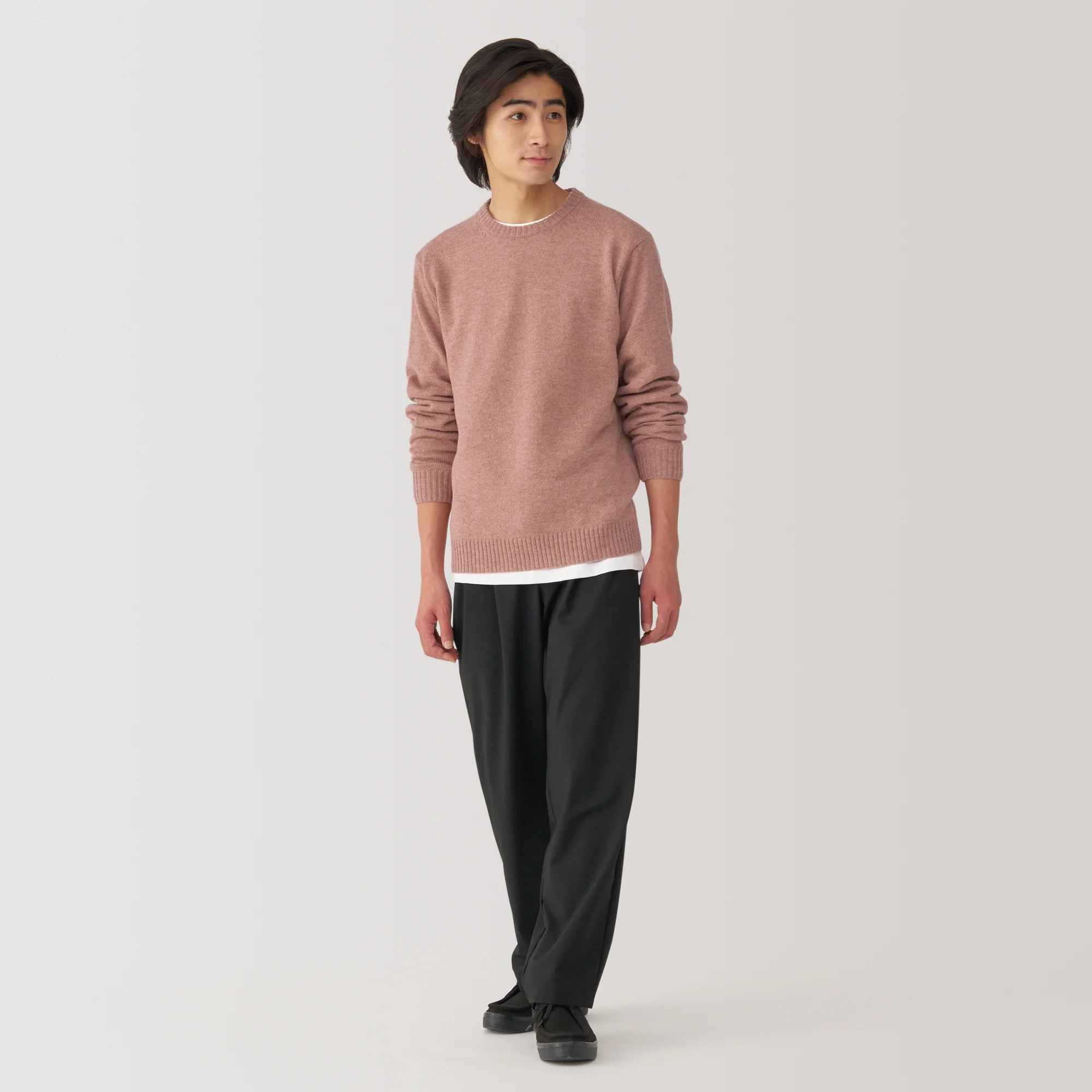 Men's Washable Mid-Gauge Crew Neck Sweater - Image 39