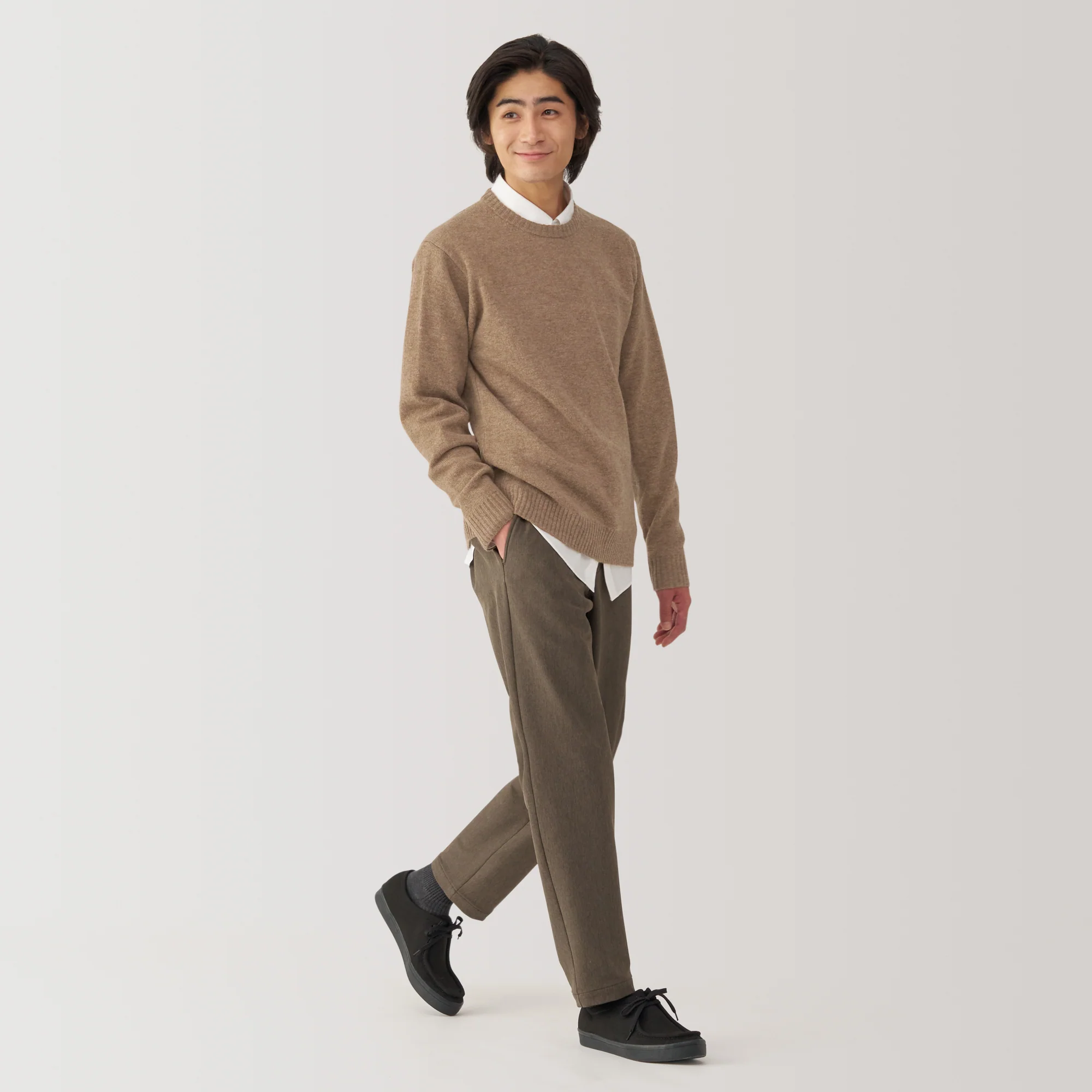 Men's Washable Mid-Gauge Crew Neck Sweater - Image 4