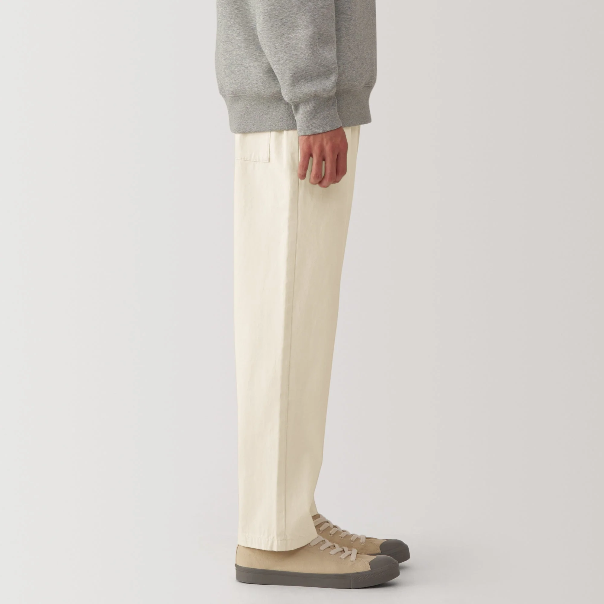 Men's Washed Denim Easy Pants - Natural - Image 5