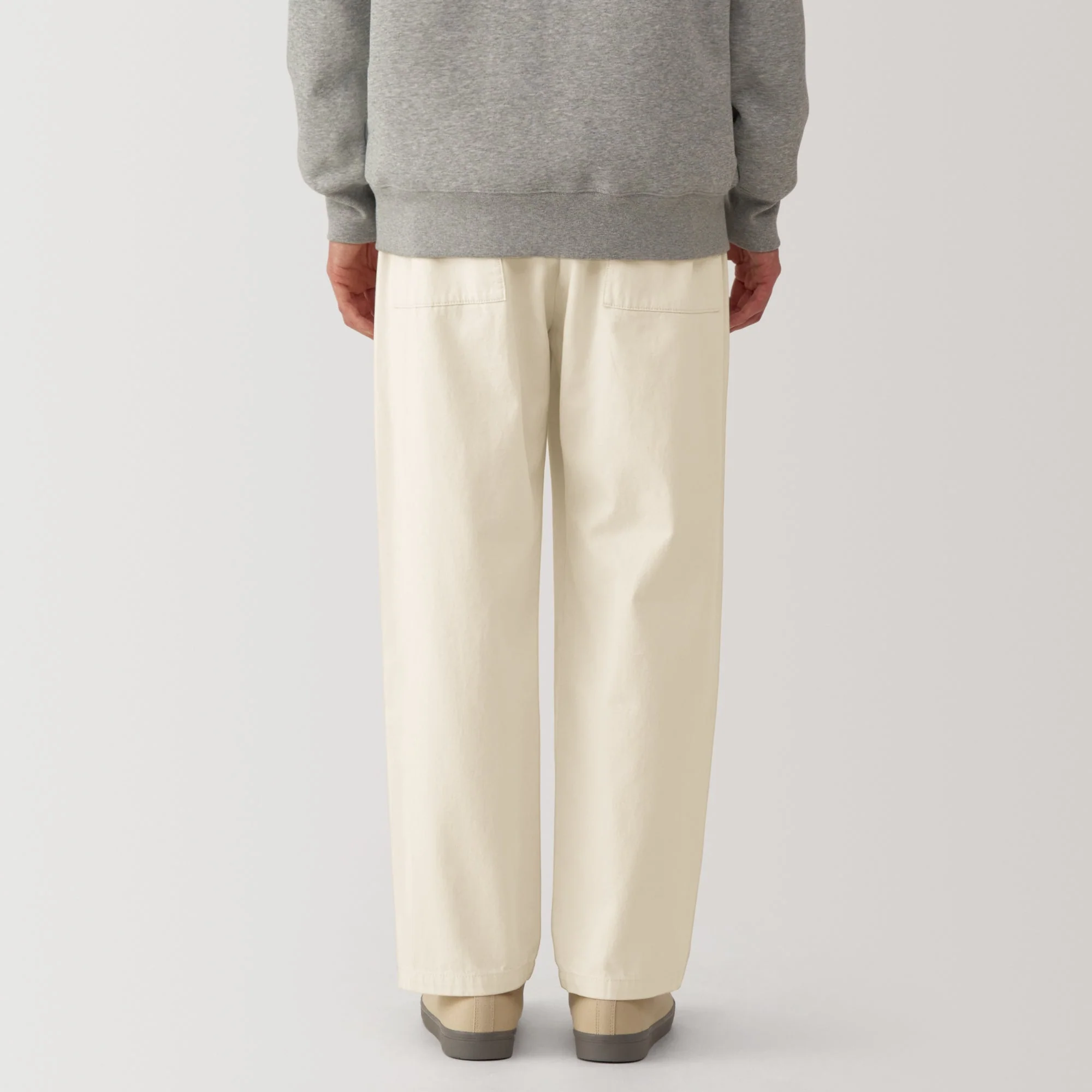 Men's Washed Denim Easy Pants - Natural - Image 6