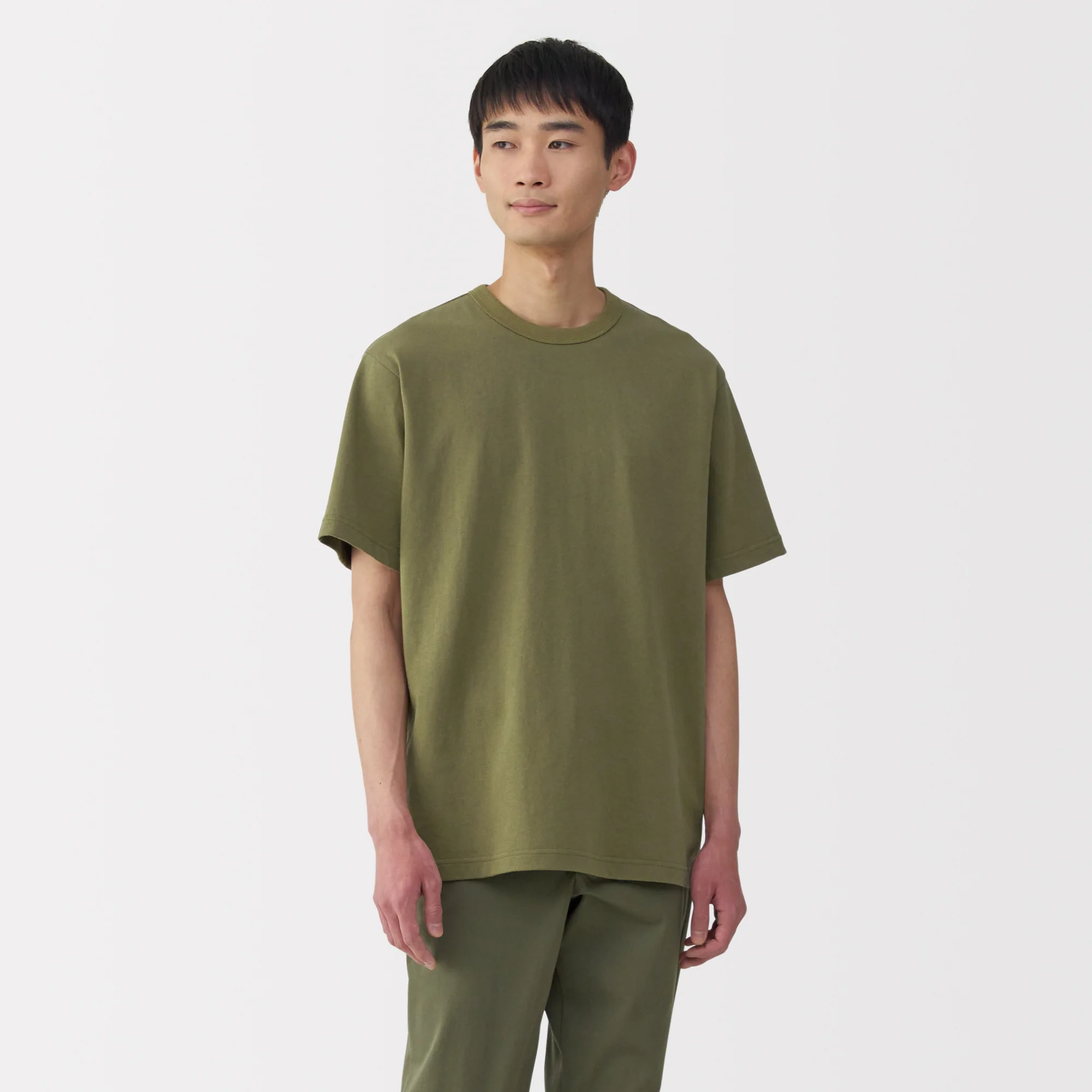 Men's Washed Heavy Weight Crew Neck Short Sleeve T-Shirt - Image 10