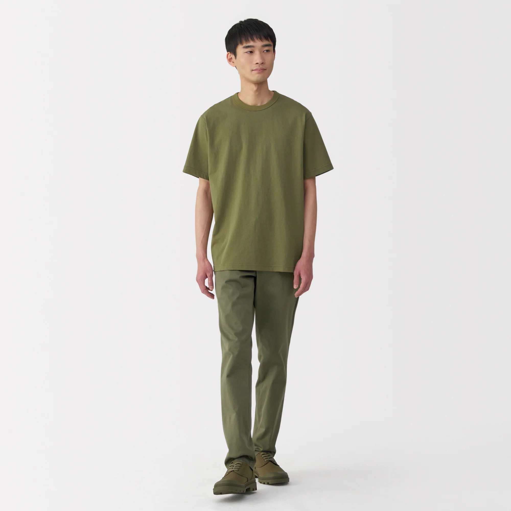Men's Washed Heavy Weight Crew Neck Short Sleeve T-Shirt - Image 11
