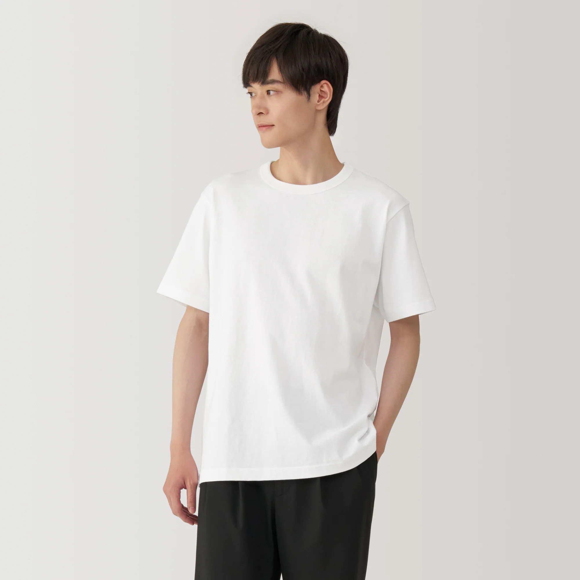 Men's Washed Heavy Weight Crew Neck Short Sleeve T-Shirt - Image 3
