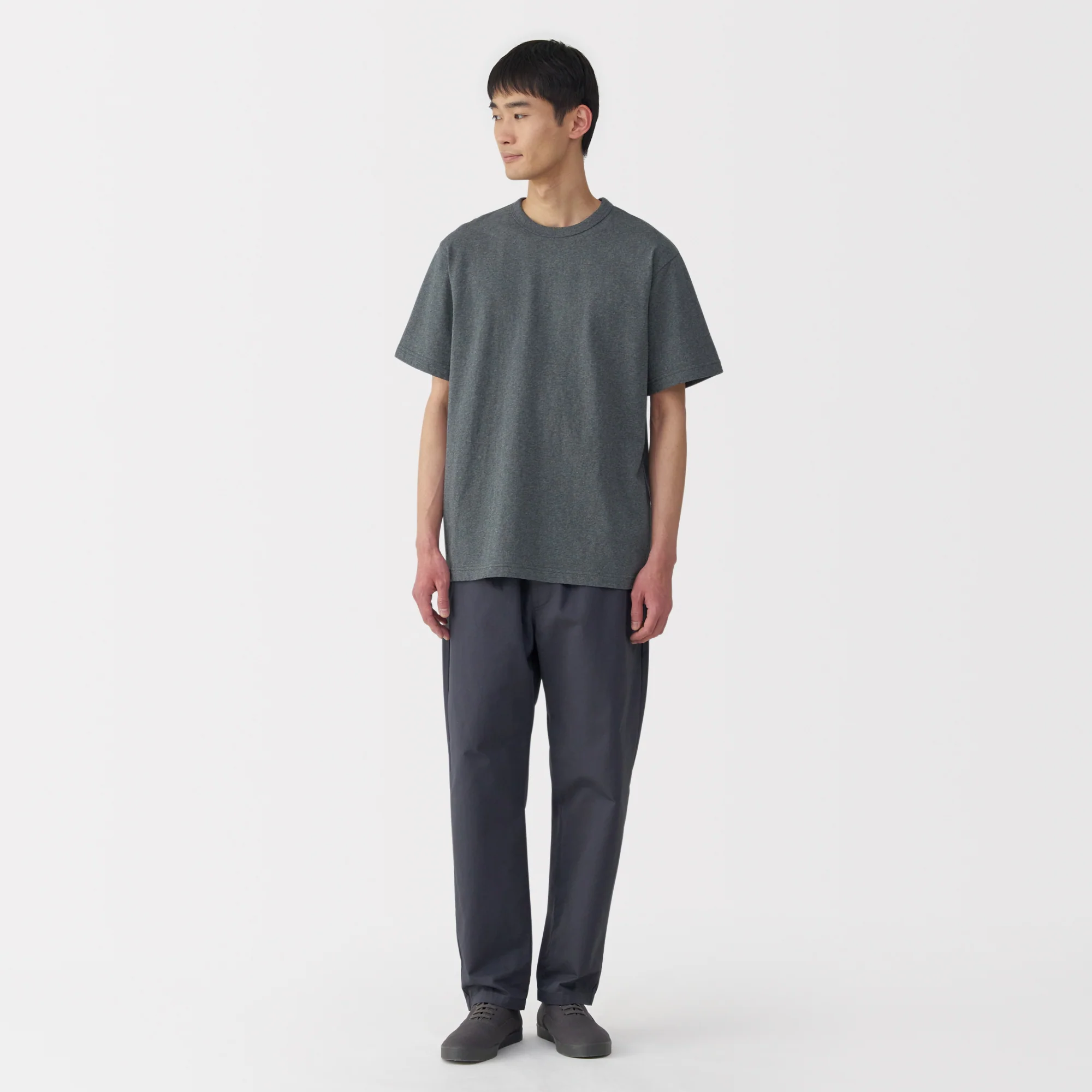 Men's Washed Heavy Weight Crew Neck Short Sleeve T-Shirt - Image 38
