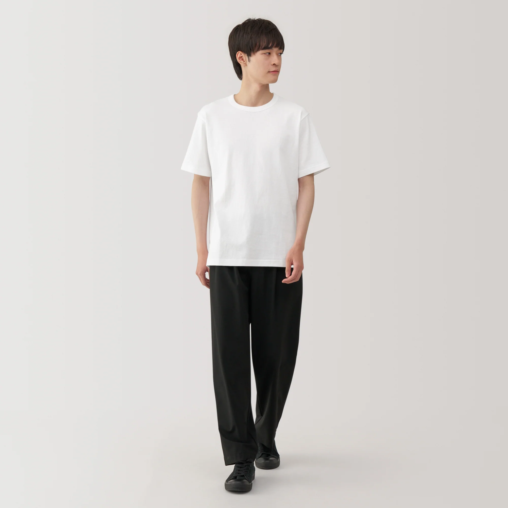Men's Washed Heavy Weight Crew Neck Short Sleeve T-Shirt - Image 4