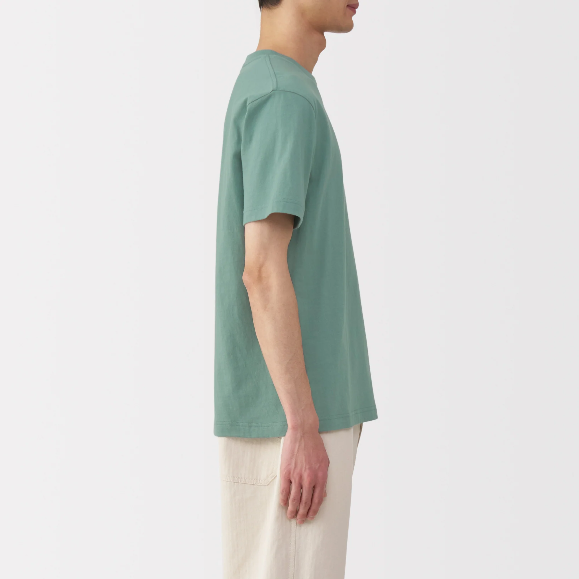 Men's Washed Jersey Crew Neck Short Sleeve T-Shirt - Image 12