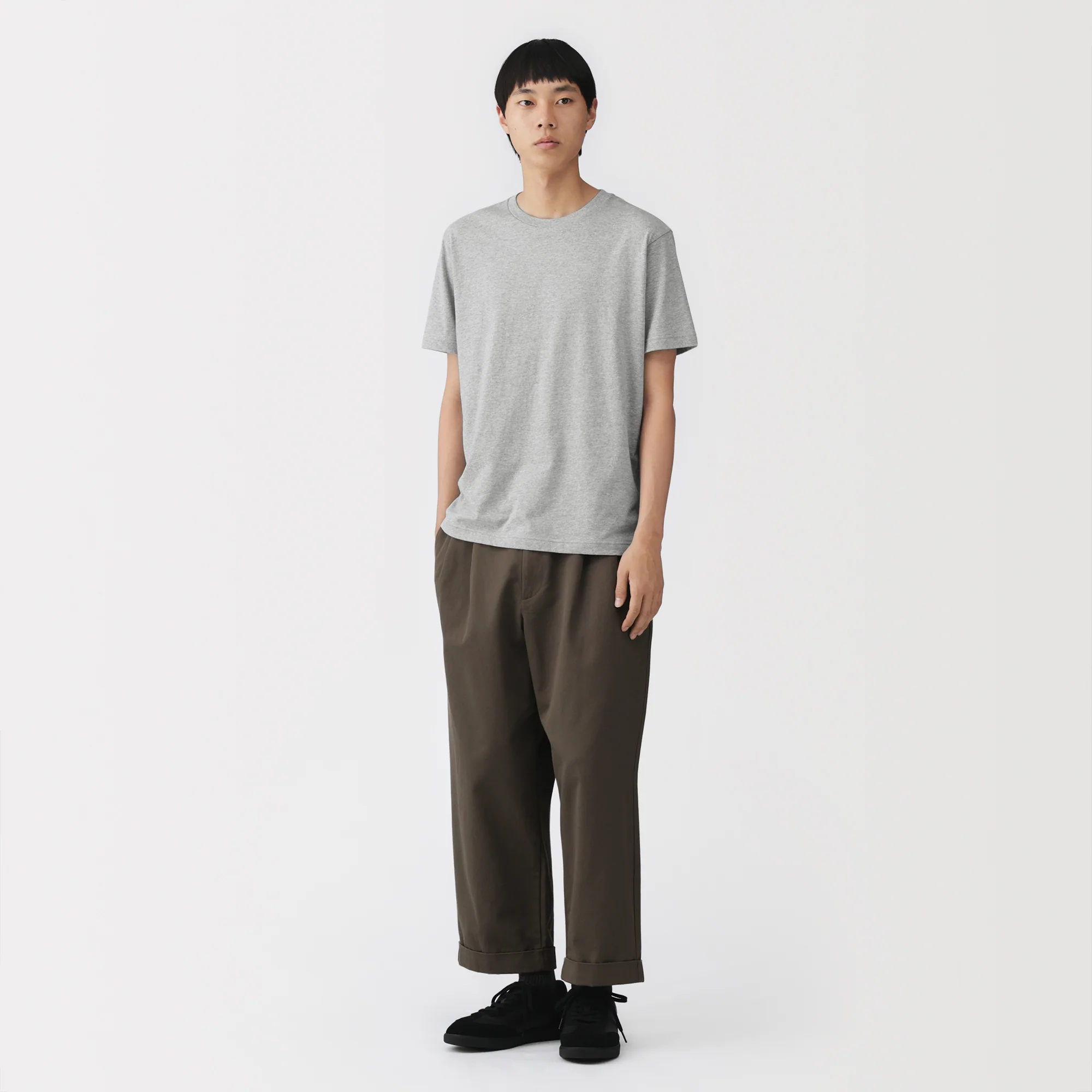 Men's Washed Jersey Crew Neck Short Sleeve T-Shirt - Image 33
