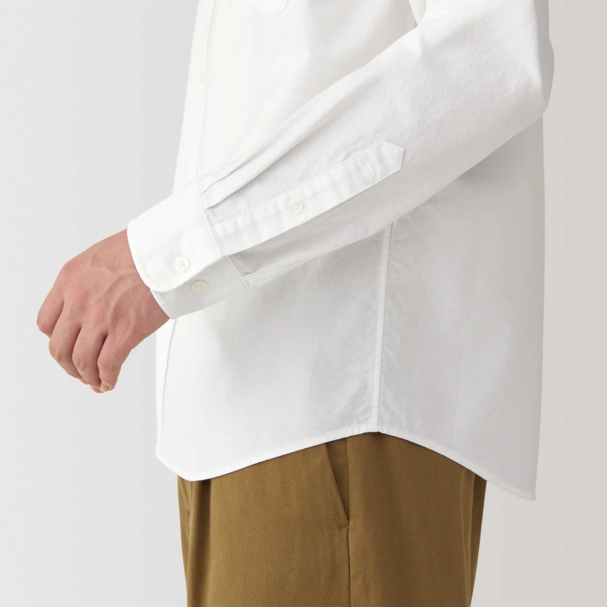 Men's Washed Oxford Button Down Long Sleeve Shirt - Image 16