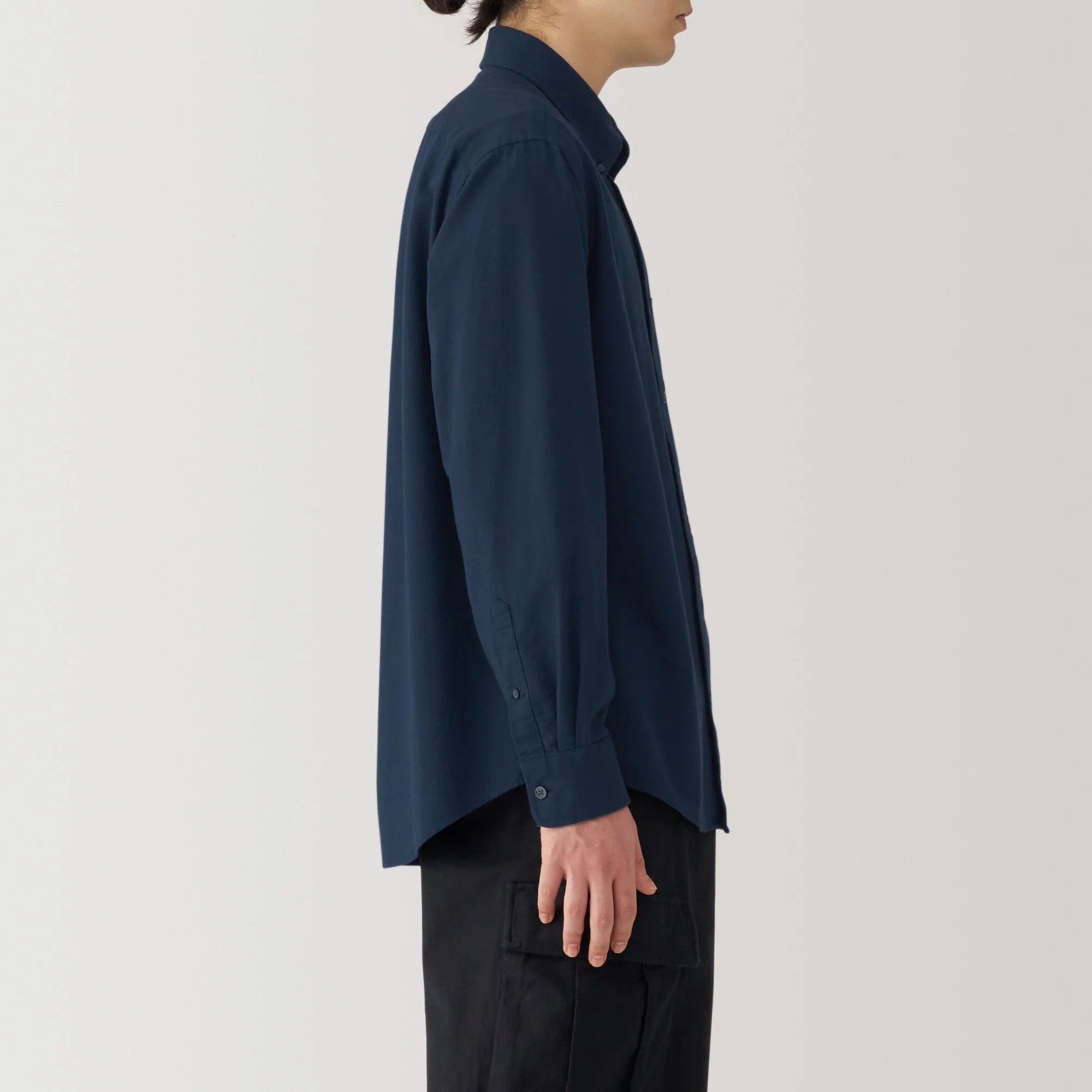 Men's Washed Oxford Button Down Long Sleeve Shirt - Image 29