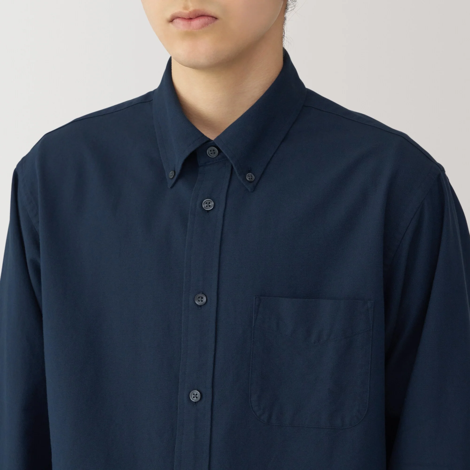 Men's Washed Oxford Button Down Long Sleeve Shirt - Image 31