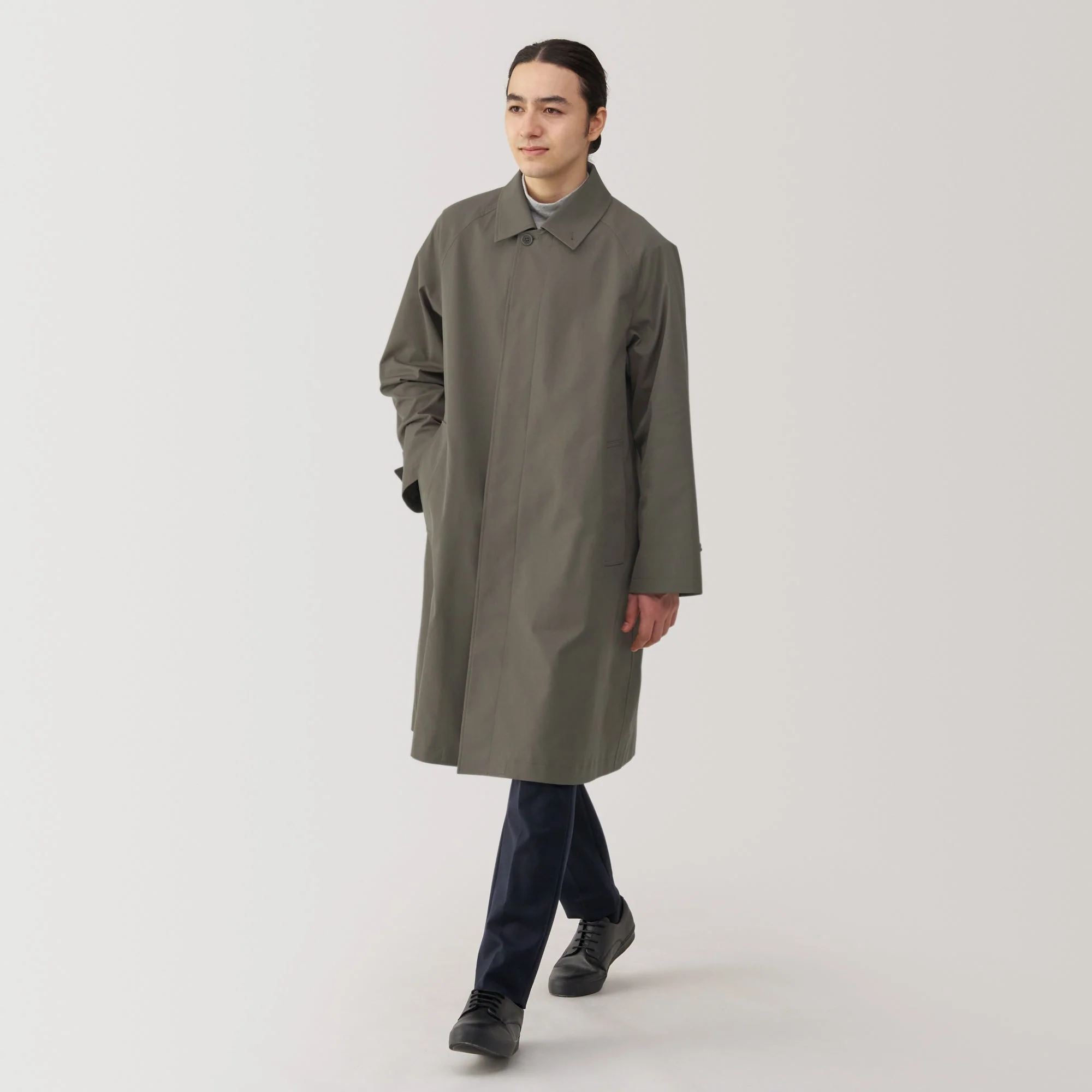 Men's Water Repellent Stand Fall Collar Coat - Image 4