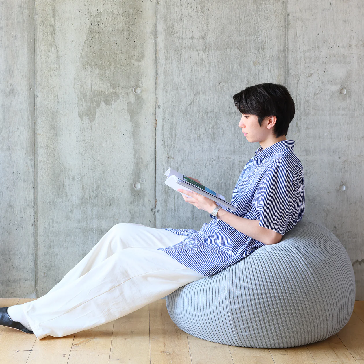 MUJI IDÉE PUUF Cover - Grey (Cushion Sold Separately) - Image 3