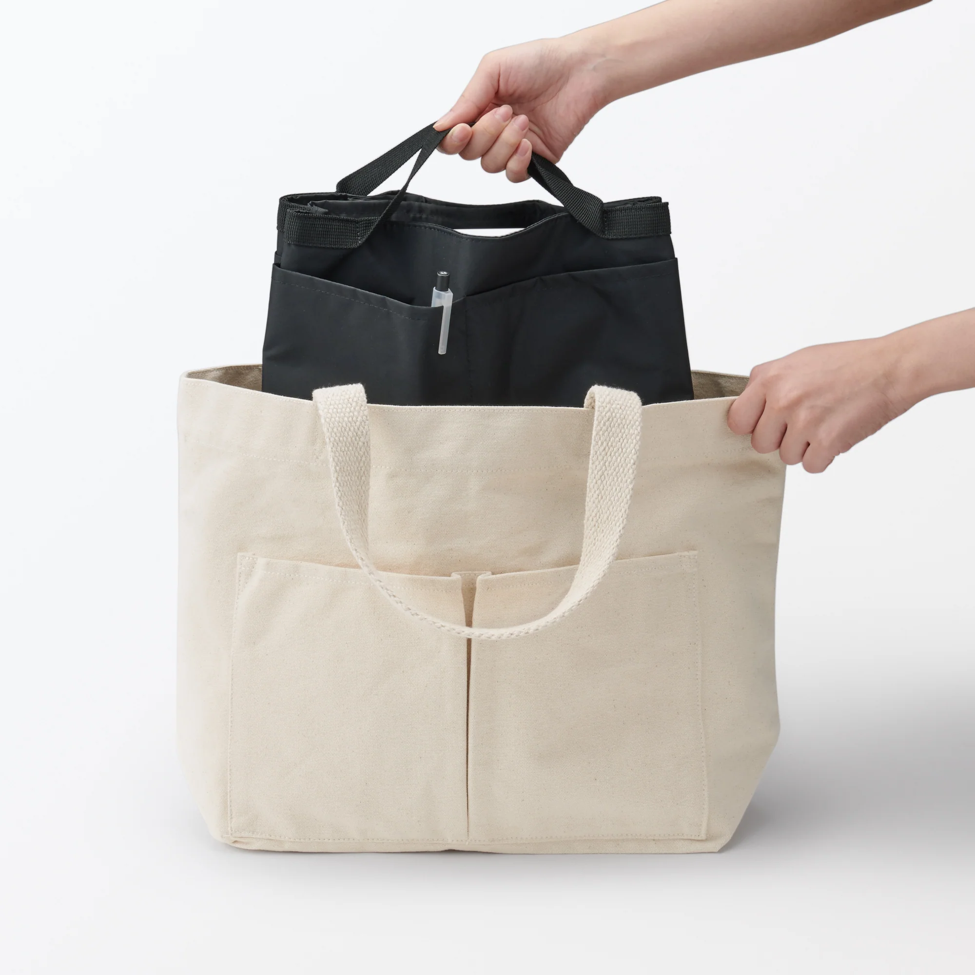 Nylon Bag Organizer - Black - Image 6