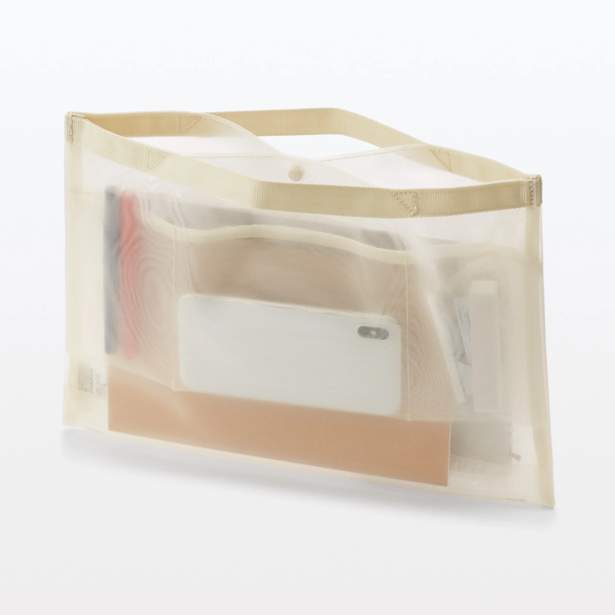 Nylon Mesh Bag Organizer Ivory - A4 - Image 4