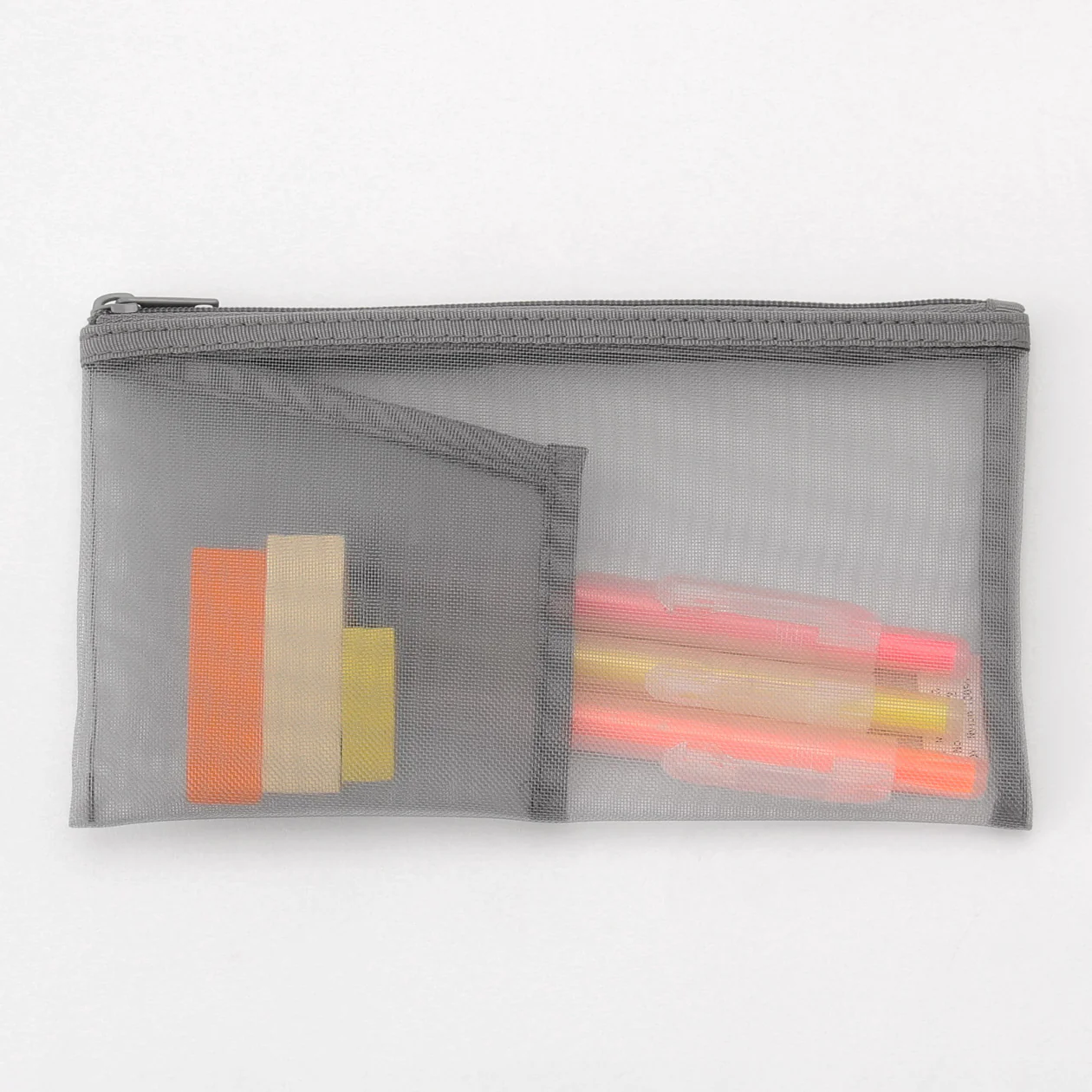 Nylon Mesh Pen Case with Pocket - Image 2