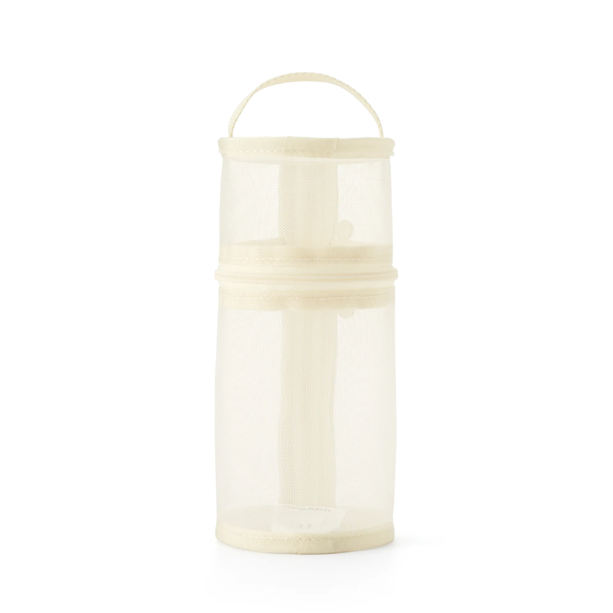 Nylon Mesh Vertical/Horizontal Pen Case Wide - Ivory