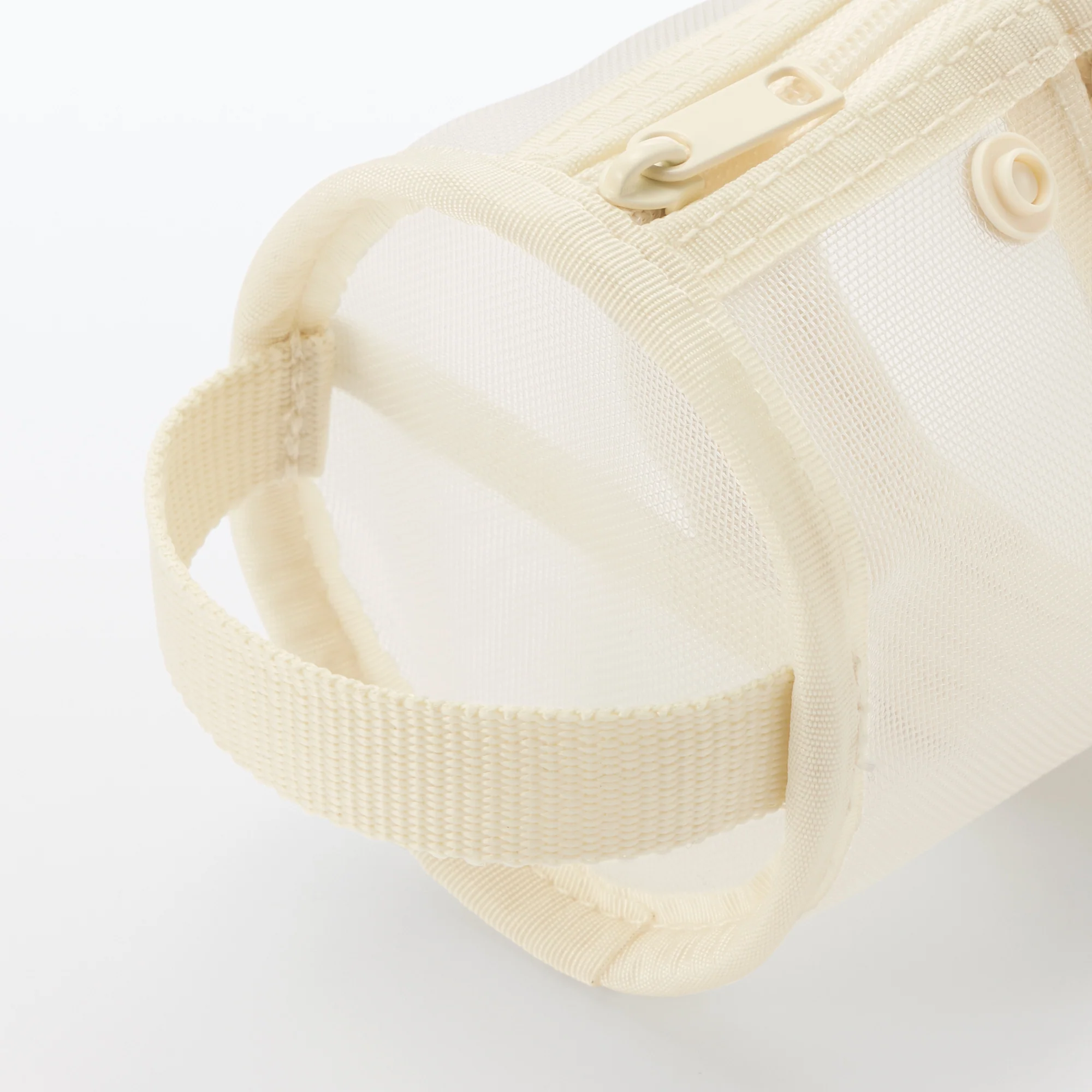 Nylon Mesh Vertical/Horizontal Pen Case Wide - Ivory - Image 4