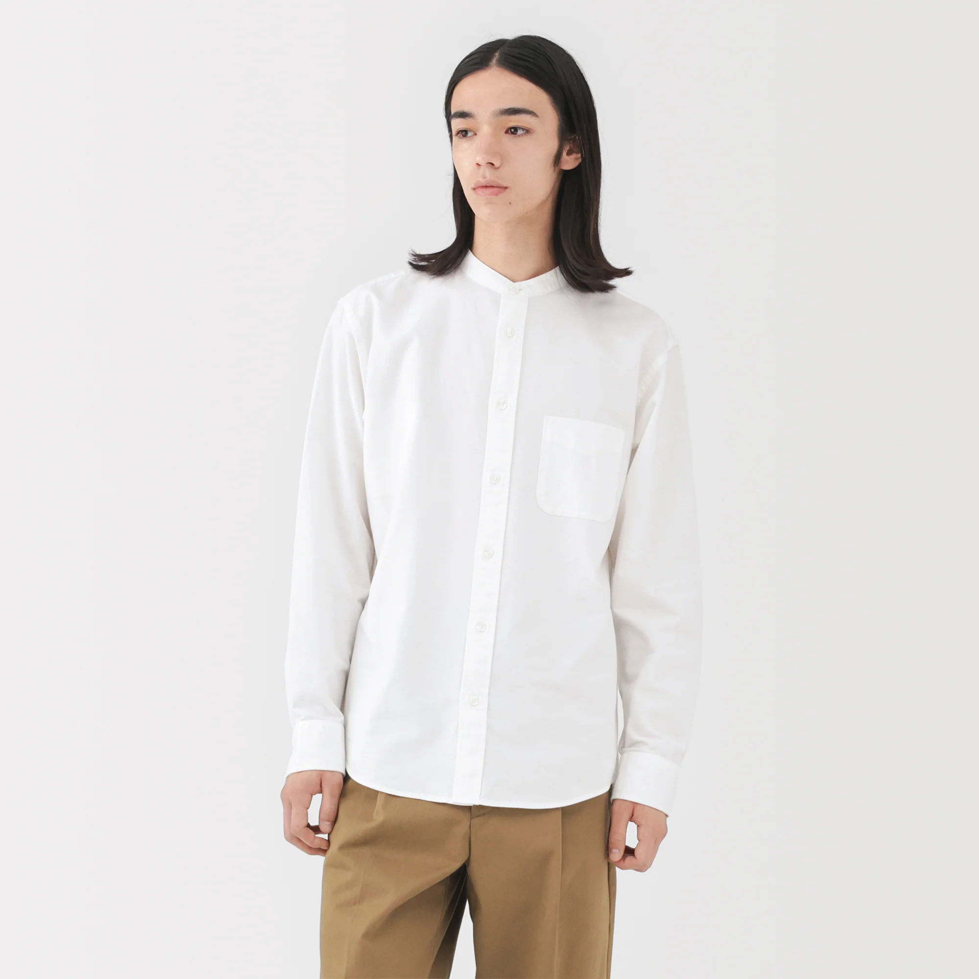 Oxford Stand Collar Shirt - Image 21