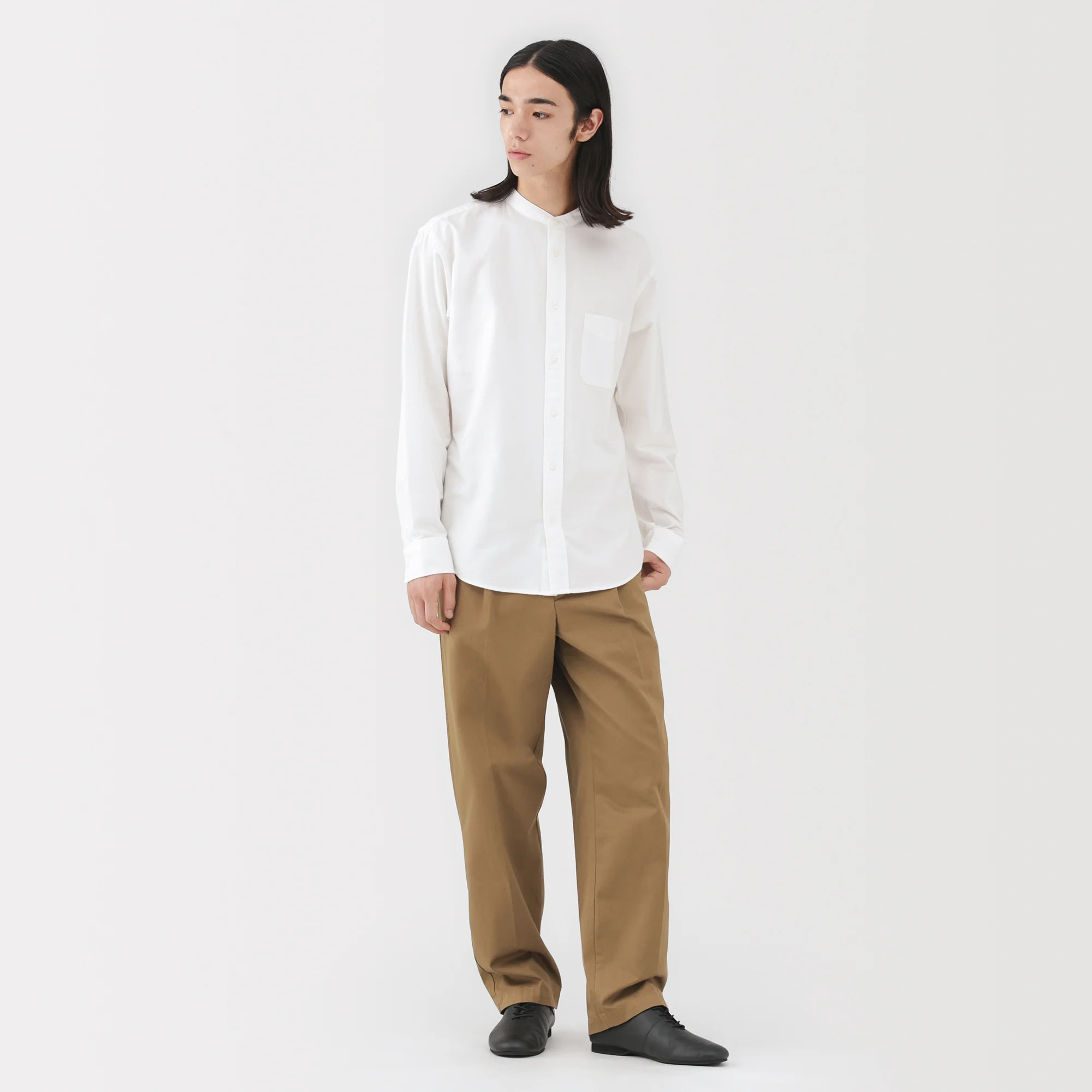 Oxford Stand Collar Shirt - Image 22