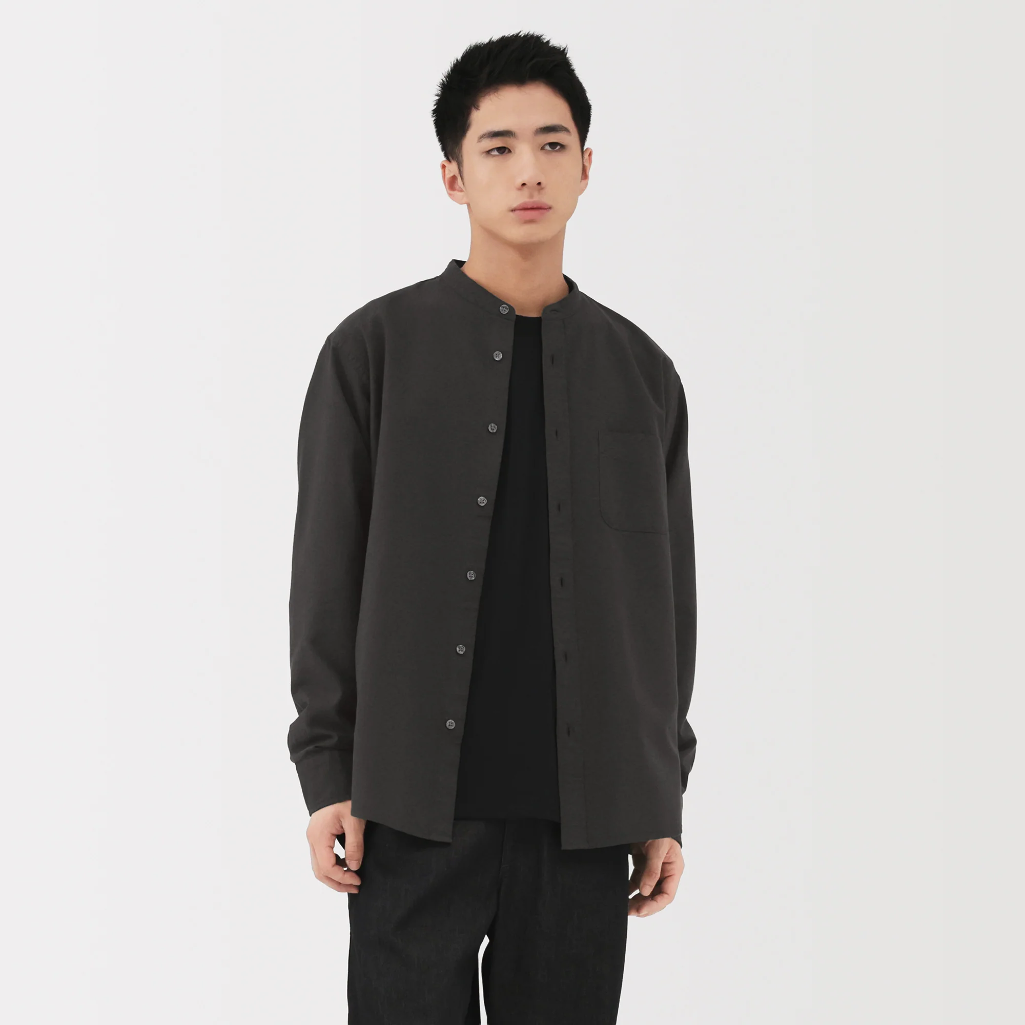 Oxford Stand Collar Shirt - Image 30