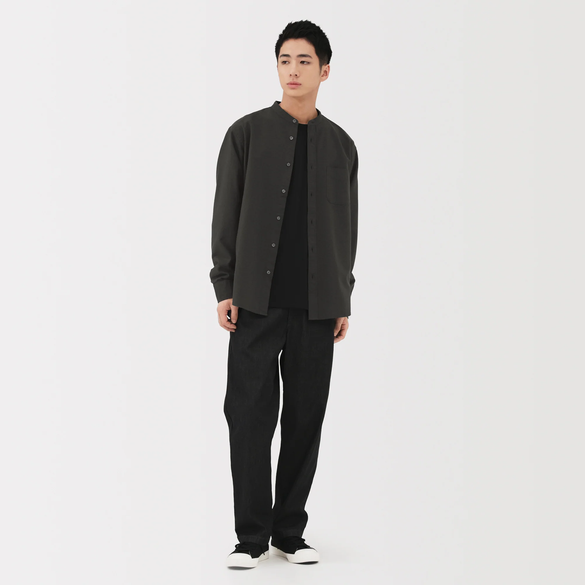 Oxford Stand Collar Shirt - Image 31