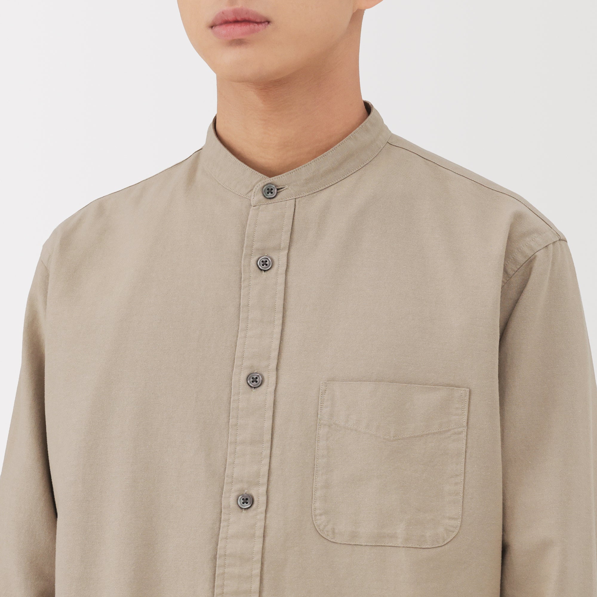 Oxford Stand Collar Shirt - Image 7