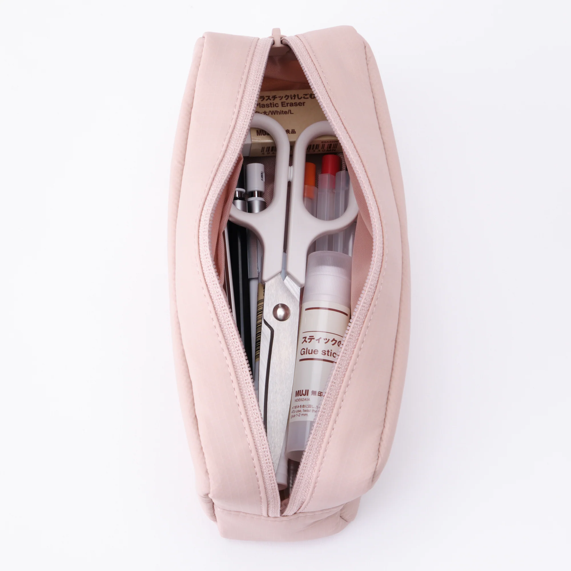 Parachute Cloth Large Pen Case - Pink Beige - Image 2