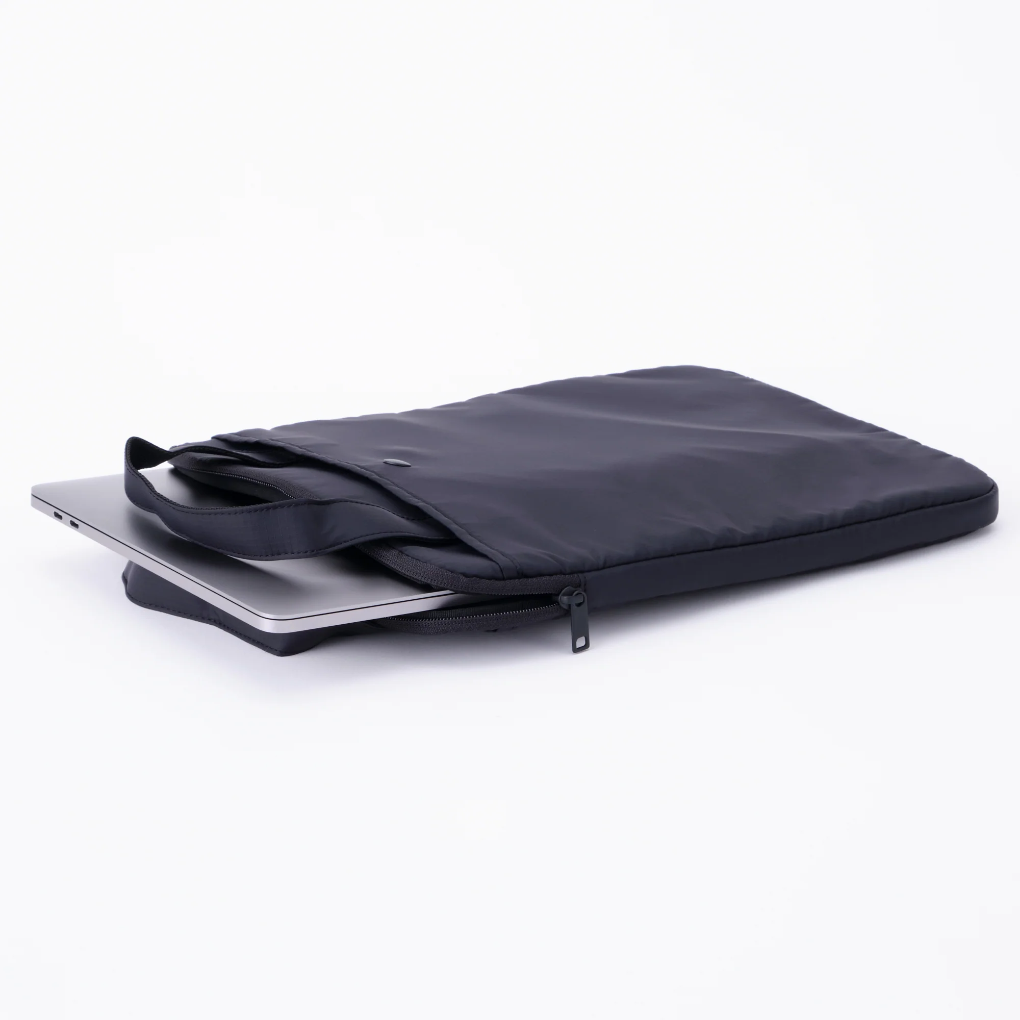 Parachute Cloth Tall Laptop Bag - Black - Image 2
