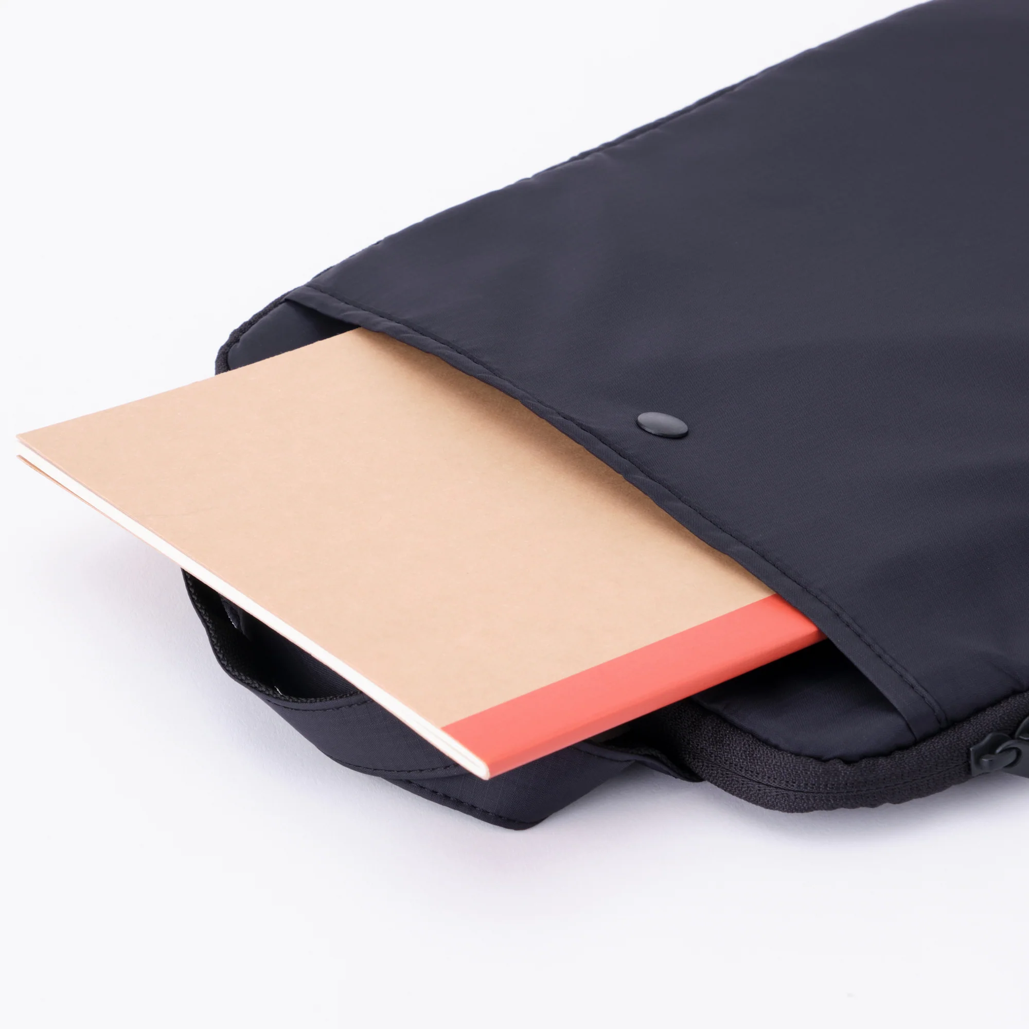Parachute Cloth Tall Laptop Bag - Black - Image 5