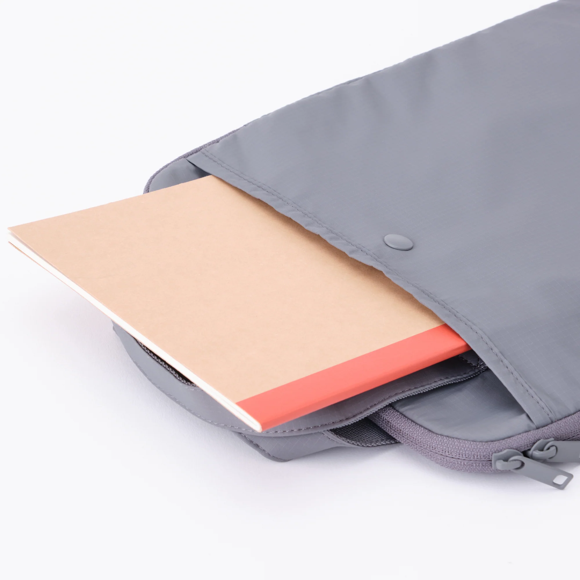 Parachute Cloth Tall Laptop Bag - Grey - Image 5