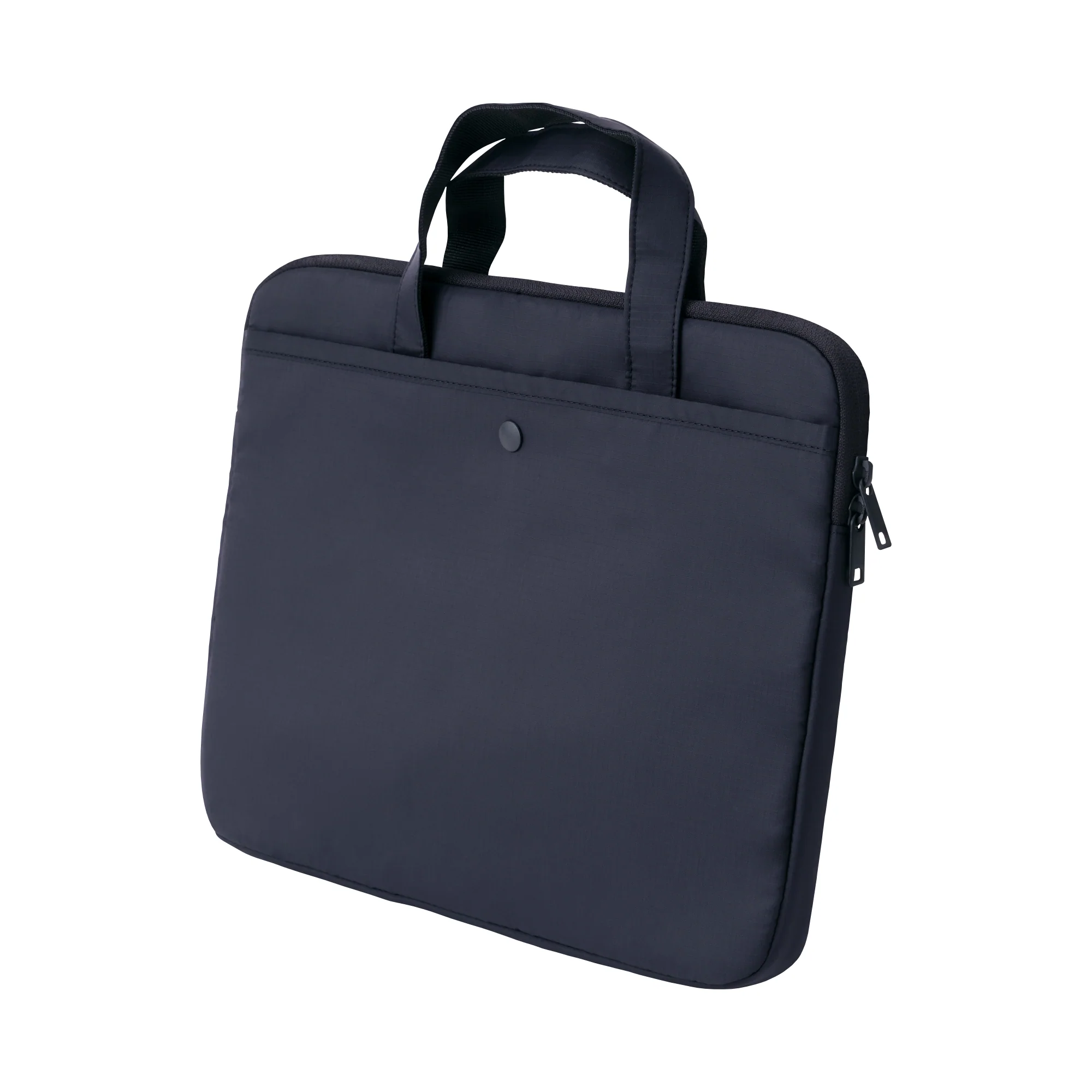 Parachute Cloth Wide Laptop Bag - Black