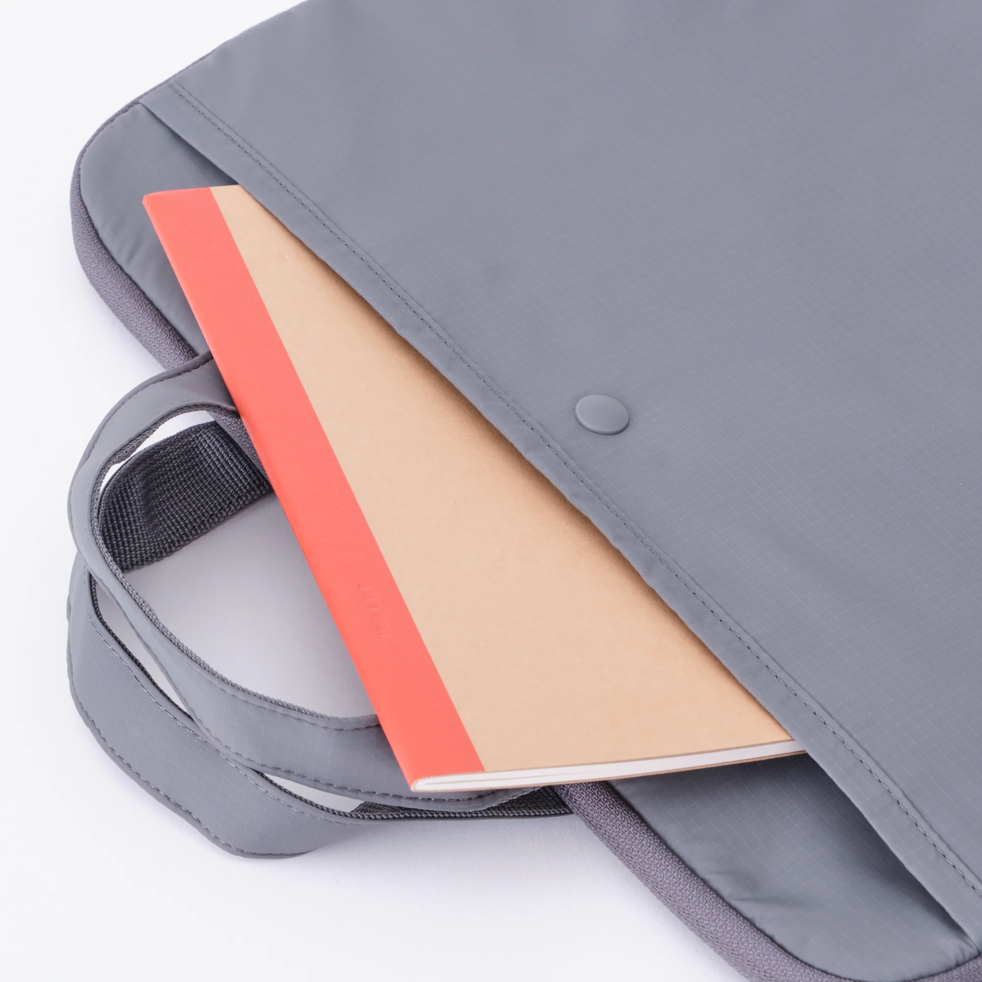 Parachute Cloth Wide Laptop Bag - Grey - Image 5