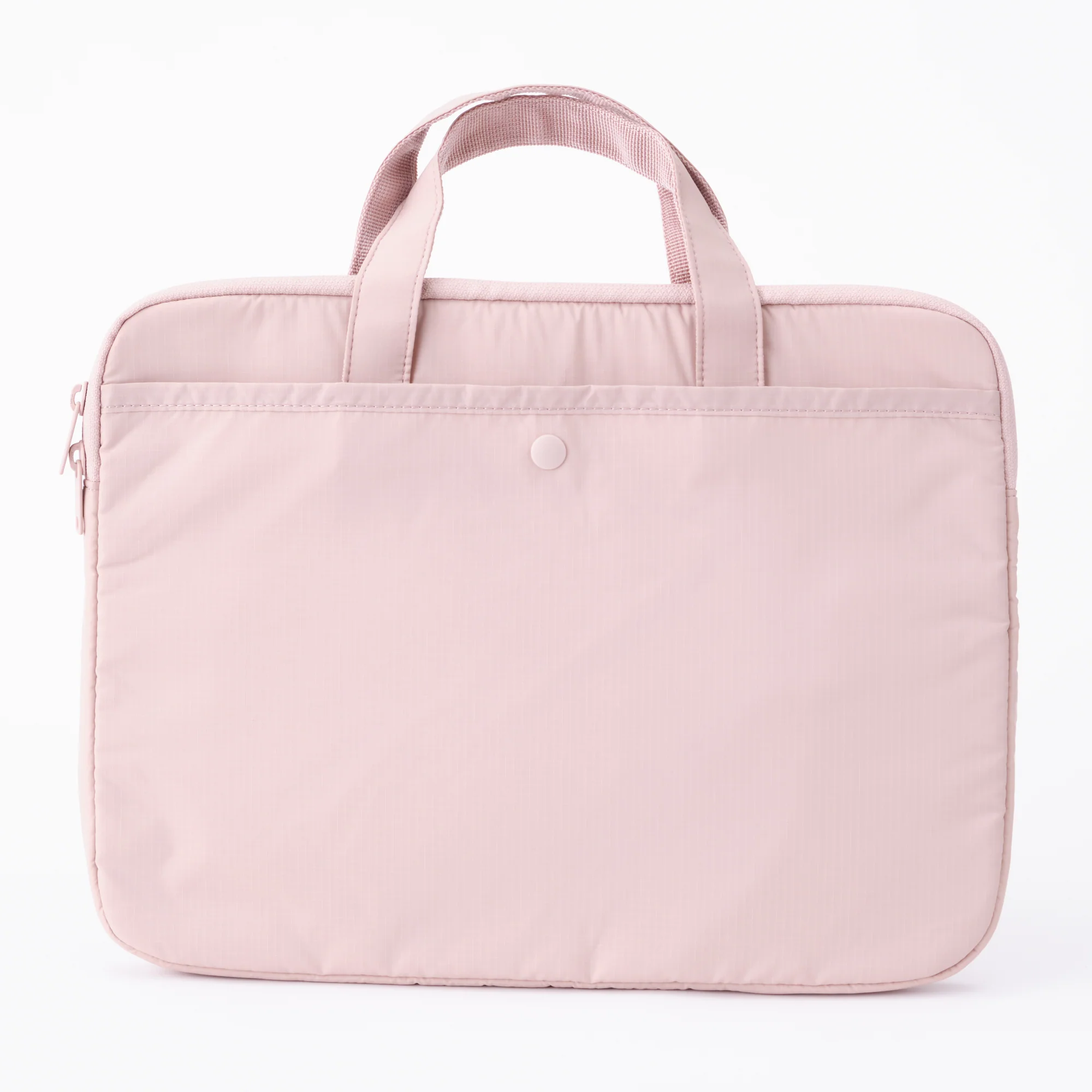 Parachute Cloth Wide Laptop Bag - Pink Beige - Image 3