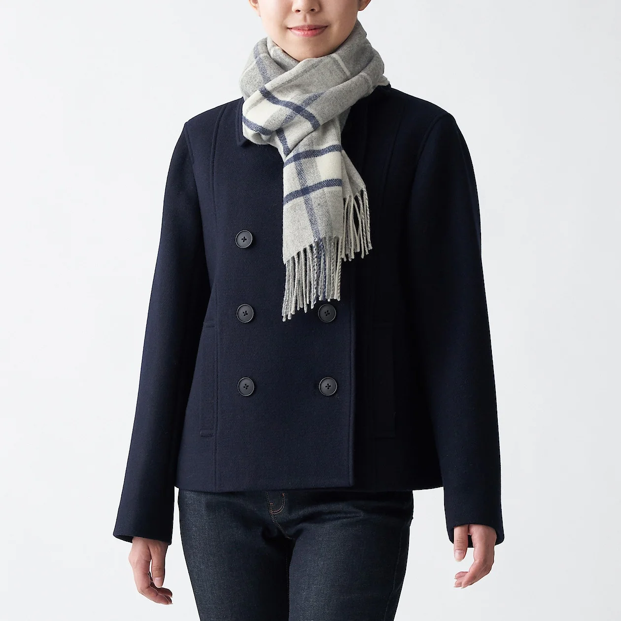 Patterned Wool Woven Scarf 30 x 180 cm - Image 5
