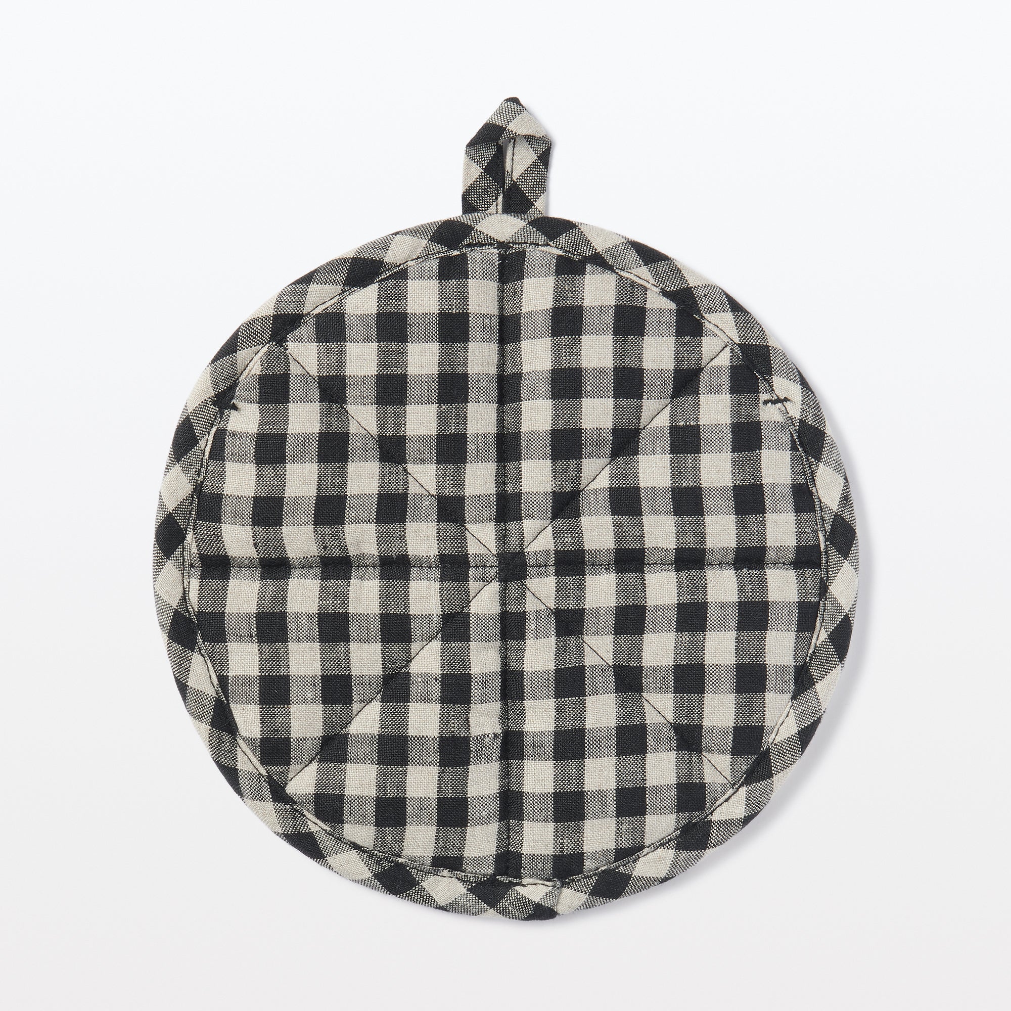Plain Weave Linen Pot Holder & Trivet - Gingham Check - Image 2