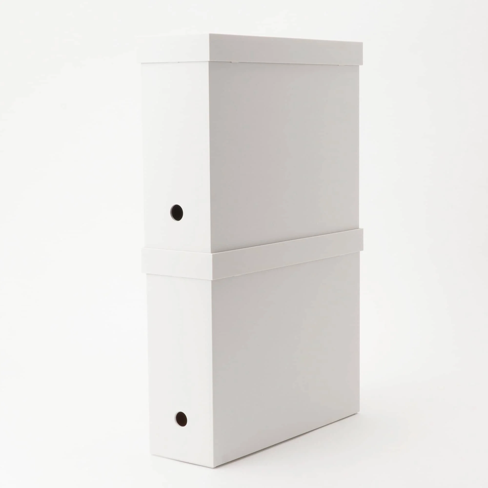 Polypropylene File Box Lid - A4 - White Grey - Image 7
